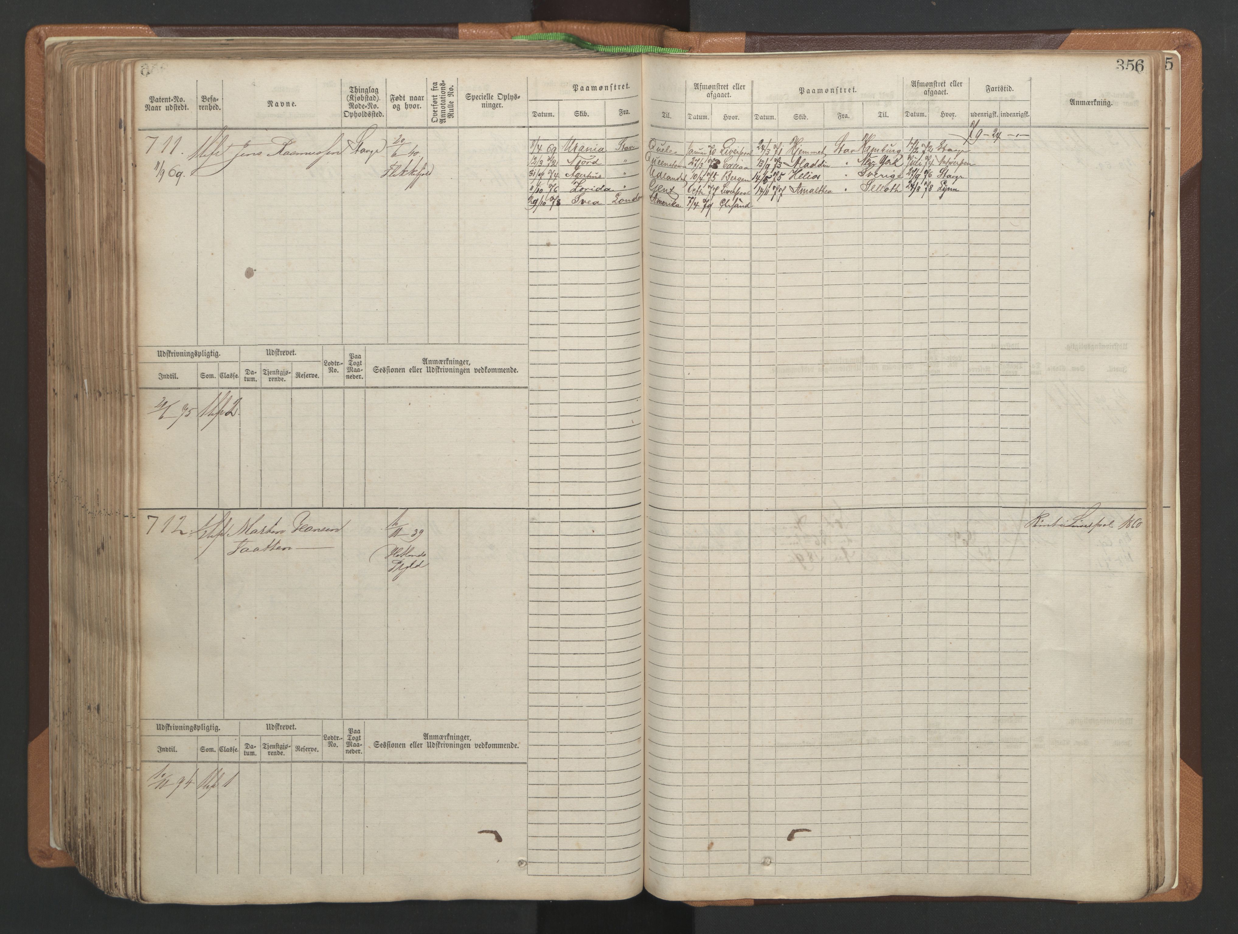 Stavanger sjømannskontor, AV/SAST-A-102006/F/Fb/Fbb/L0004: Sjøfartshovedrulle, patentnr. 1-792 (del 1), 1869-1880, p. 362