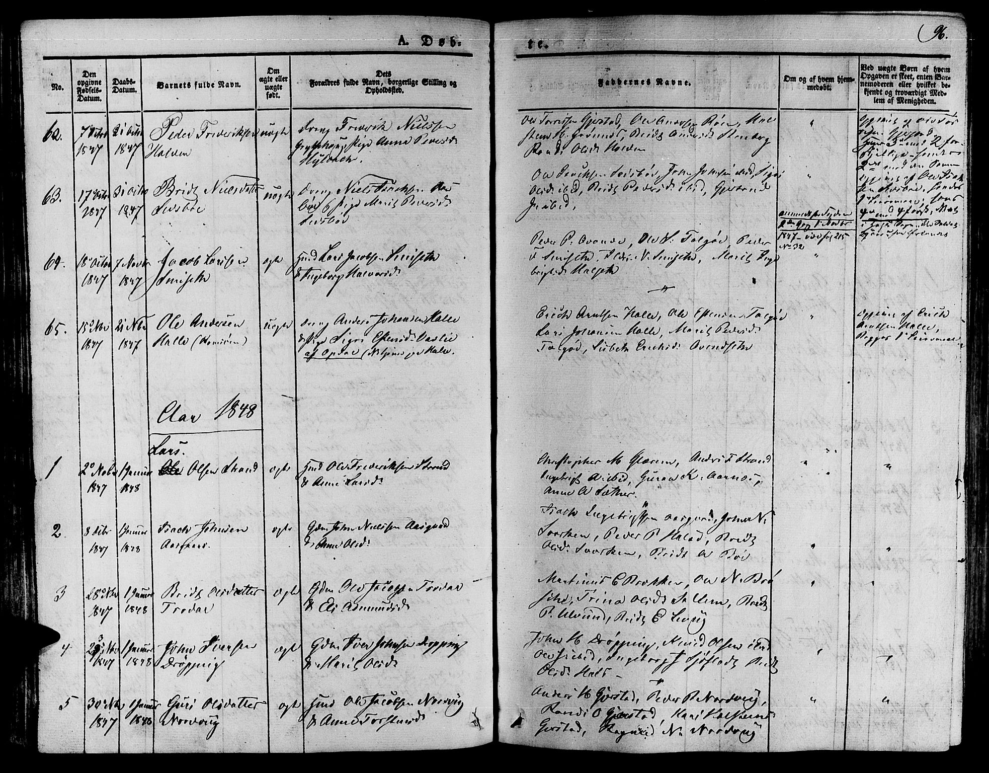 Ministerialprotokoller, klokkerbøker og fødselsregistre - Møre og Romsdal, SAT/A-1454/592/L1024: Parish register (official) no. 592A03 /1, 1831-1849, p. 96