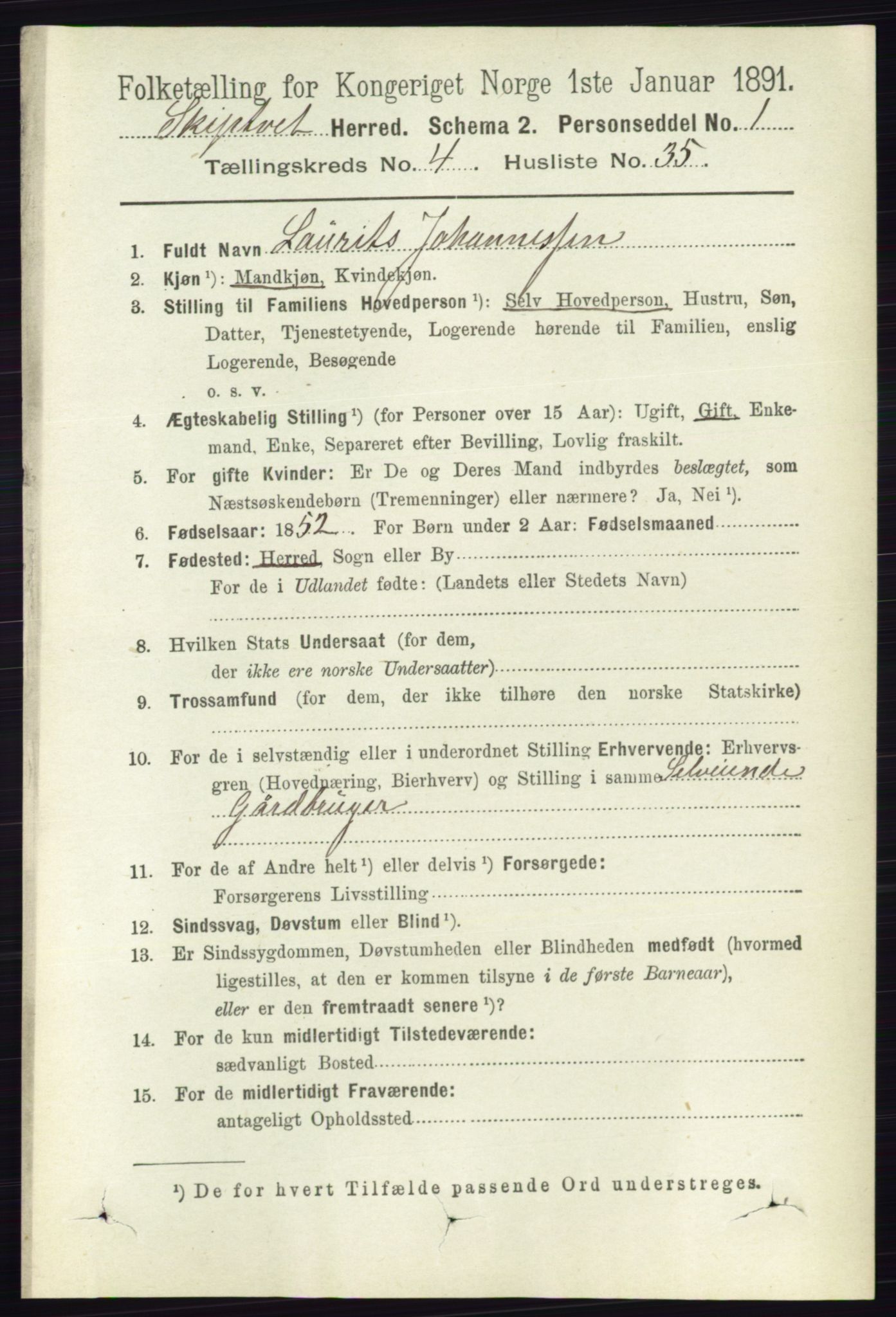 RA, 1891 census for 0127 Skiptvet, 1891, p. 2116