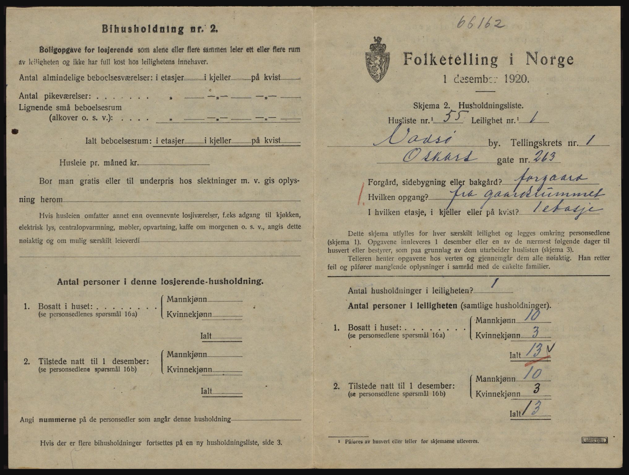 SATØ, 1920 census for Vadsø, 1920, p. 718