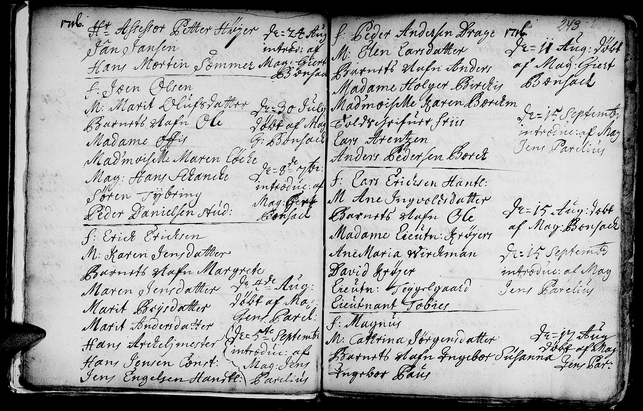 Ministerialprotokoller, klokkerbøker og fødselsregistre - Sør-Trøndelag, AV/SAT-A-1456/601/L0035: Parish register (official) no. 601A03, 1713-1728, p. 243