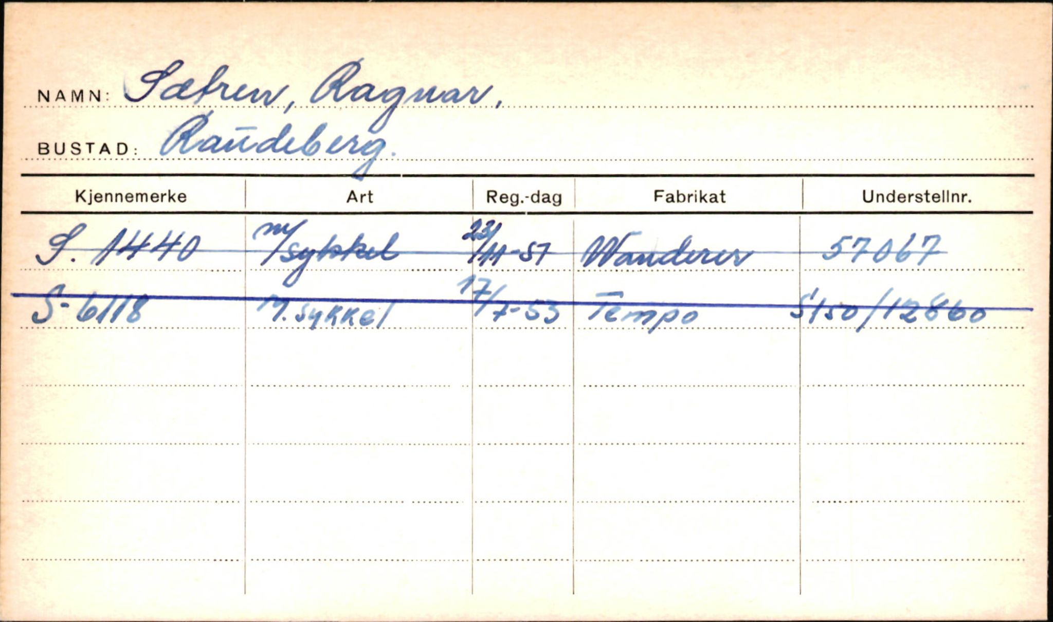 Statens vegvesen, Sogn og Fjordane vegkontor, AV/SAB-A-5301/4/F/L0002: Eigarregister Fjordane til 1.6.1961, 1930-1961, p. 42