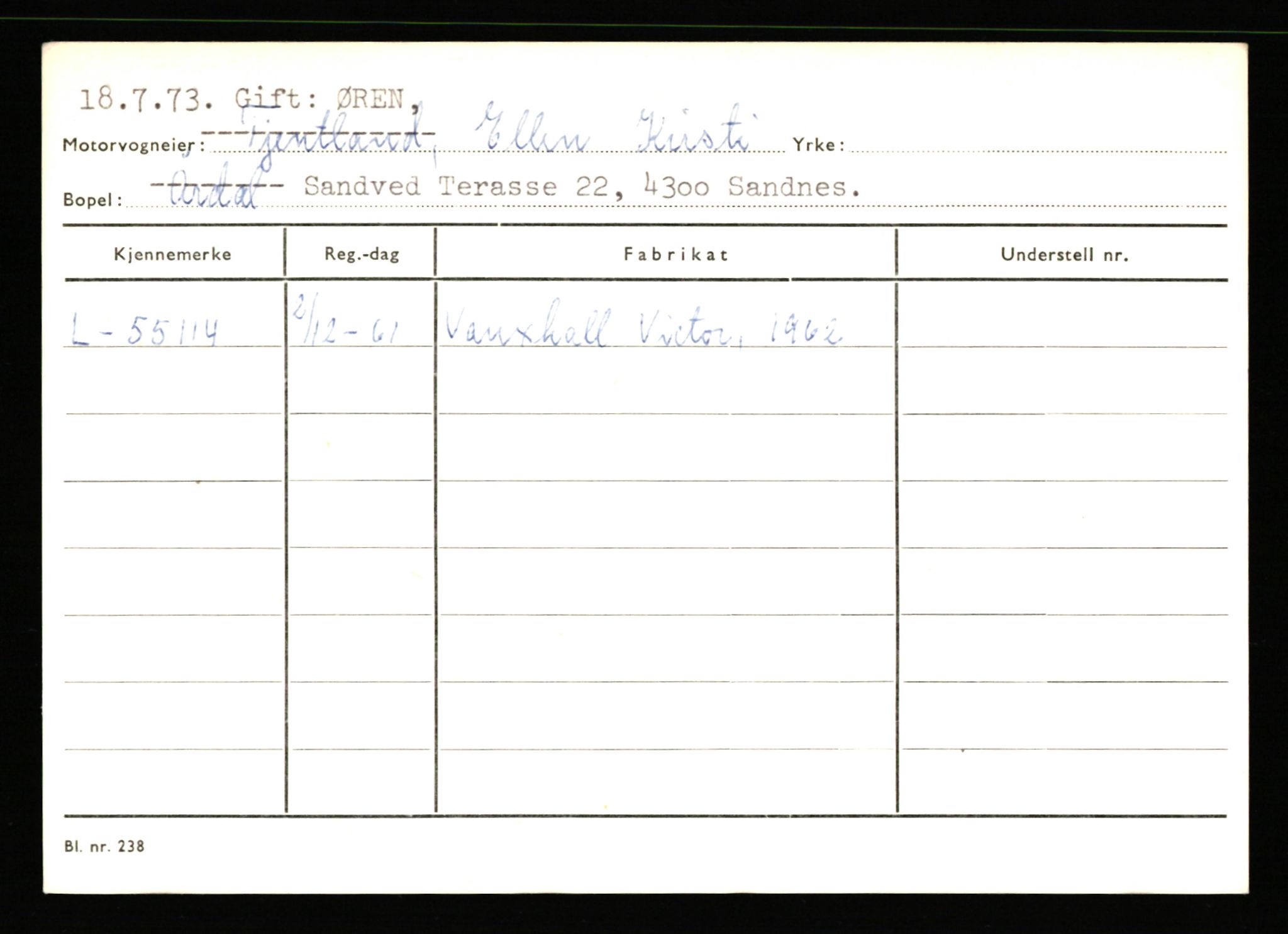 Stavanger trafikkstasjon, SAST/A-101942/0/H/L0044: Øksna - Åmo, 1930-1971, p. 273