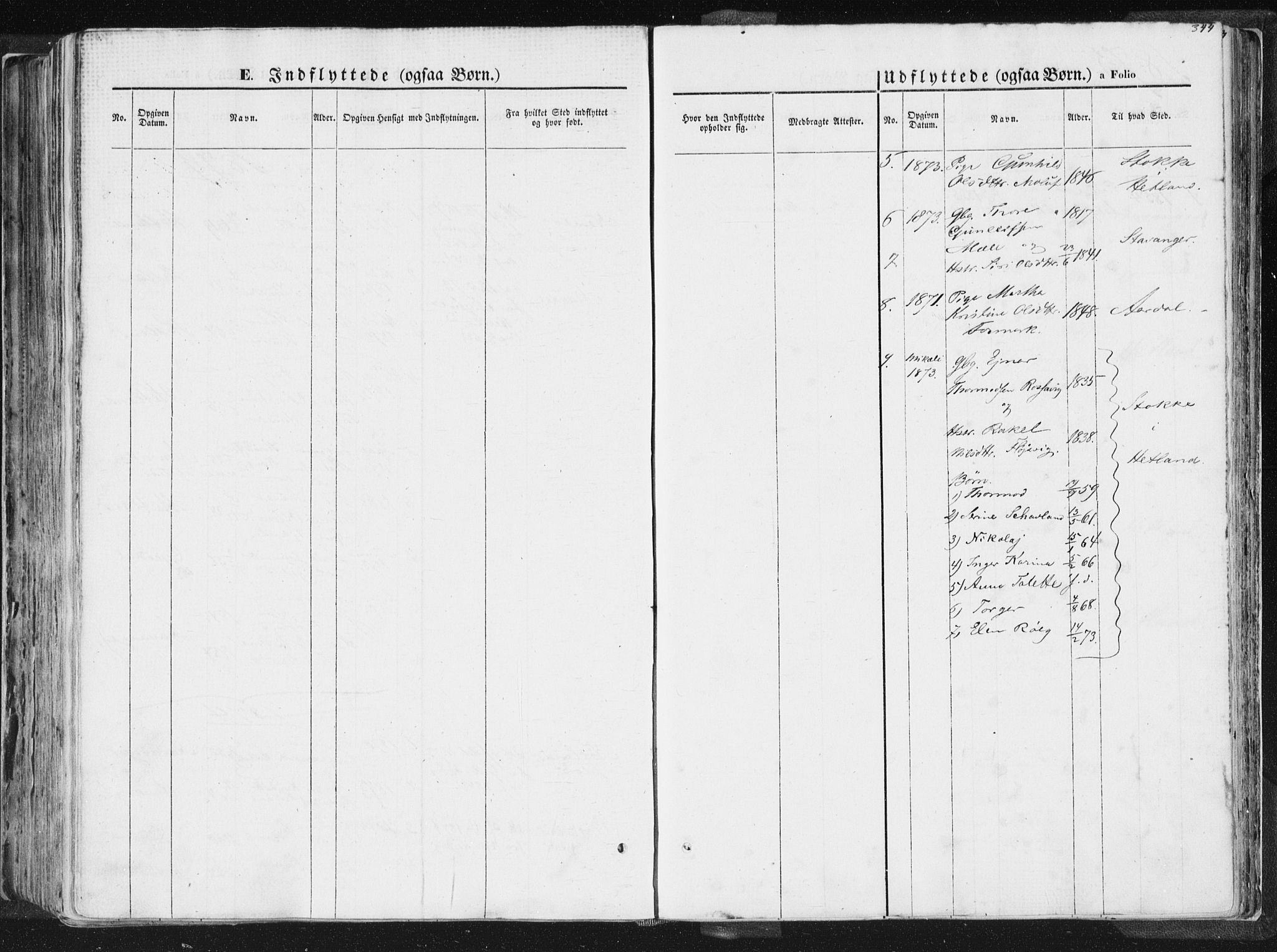 Høgsfjord sokneprestkontor, SAST/A-101624/H/Ha/Haa/L0001: Parish register (official) no. A 1, 1854-1875, p. 344
