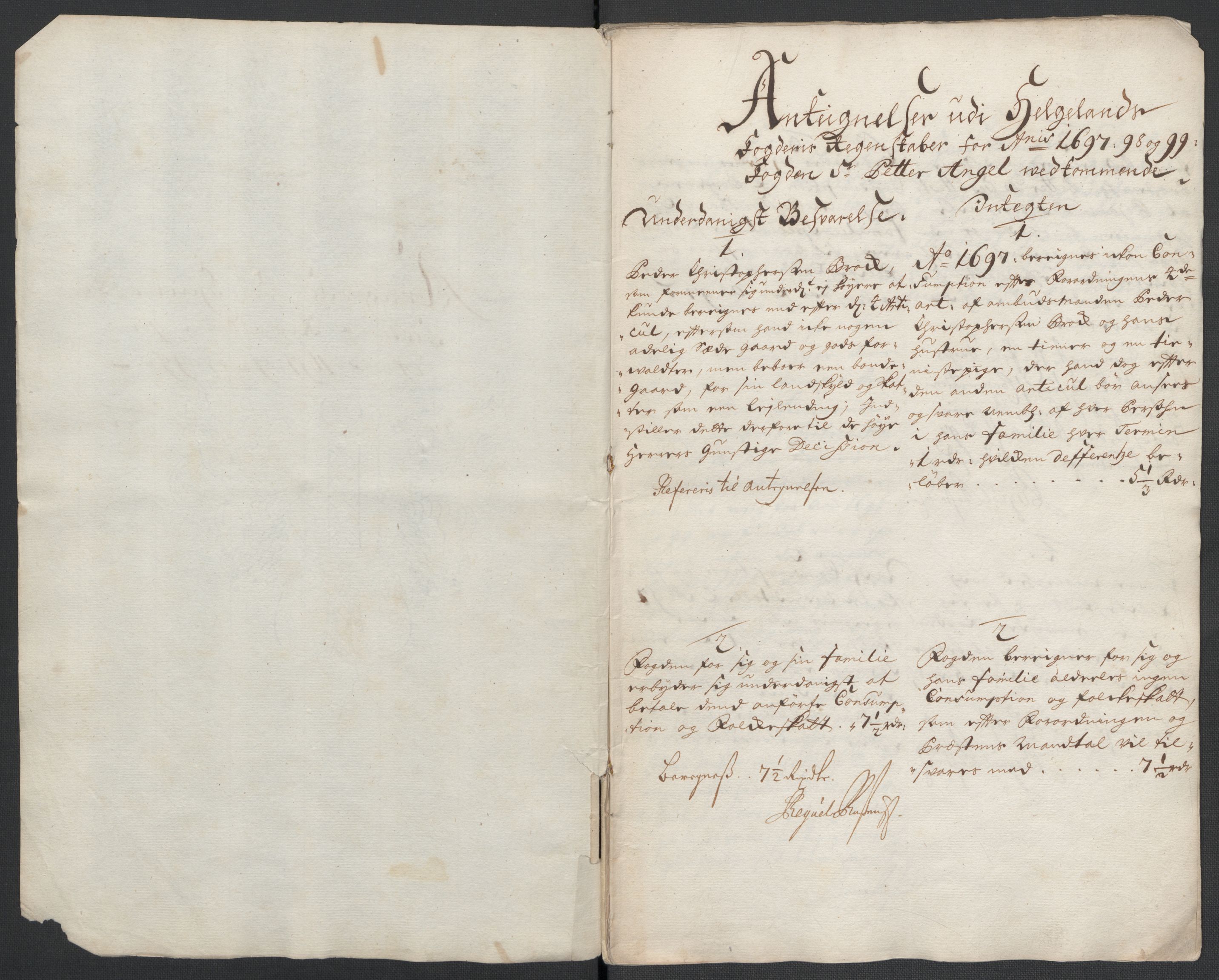 Rentekammeret inntil 1814, Reviderte regnskaper, Fogderegnskap, AV/RA-EA-4092/R65/L4507: Fogderegnskap Helgeland, 1699-1701, p. 132