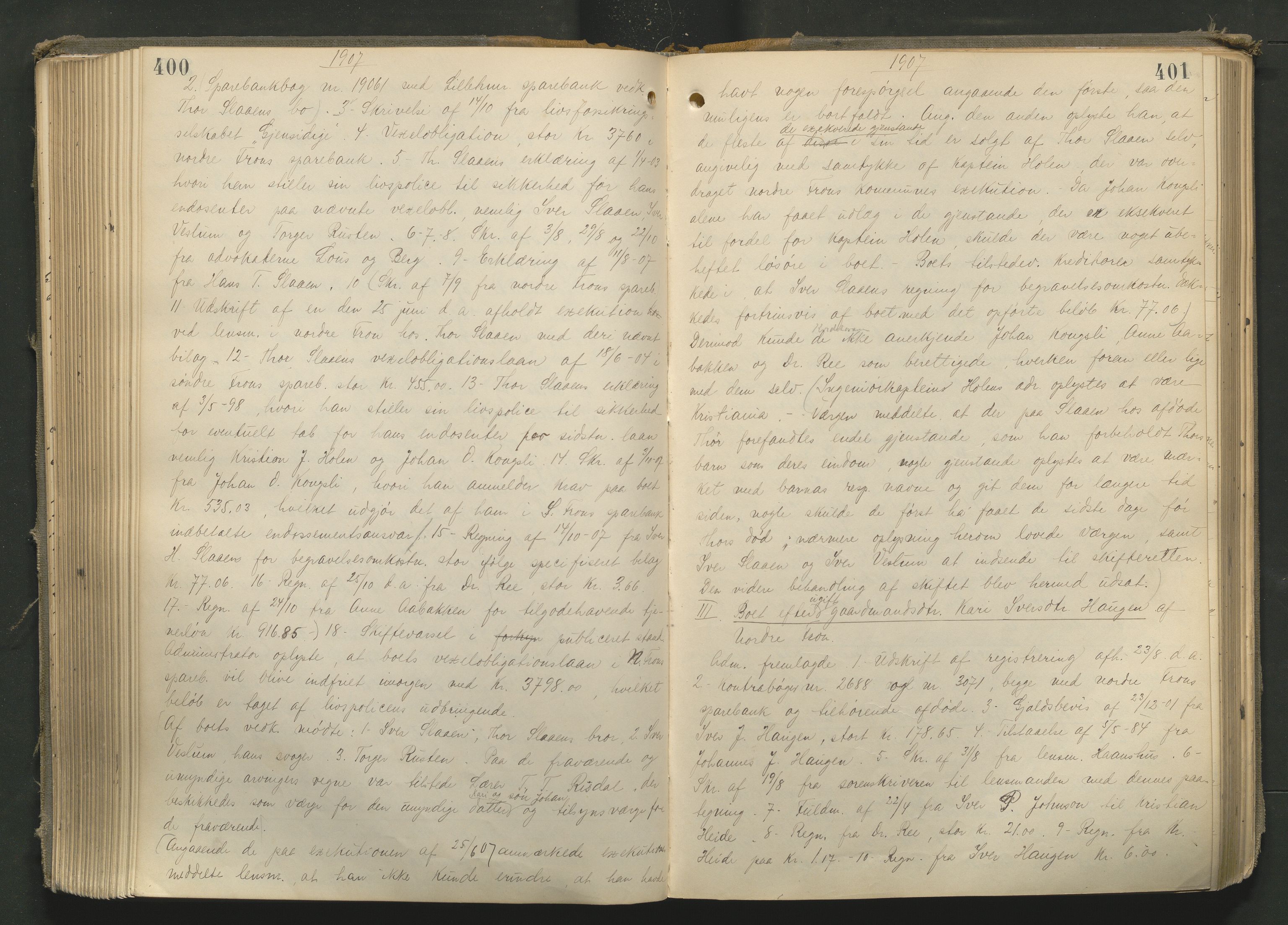 Sør-Gudbrandsdal tingrett, AV/SAH-TING-004/J/Ja/Jad/L0002: Skifteforhandlingsprotokoll - Fron, Ringebu og Øyer, 1895-1916, p. 400-401