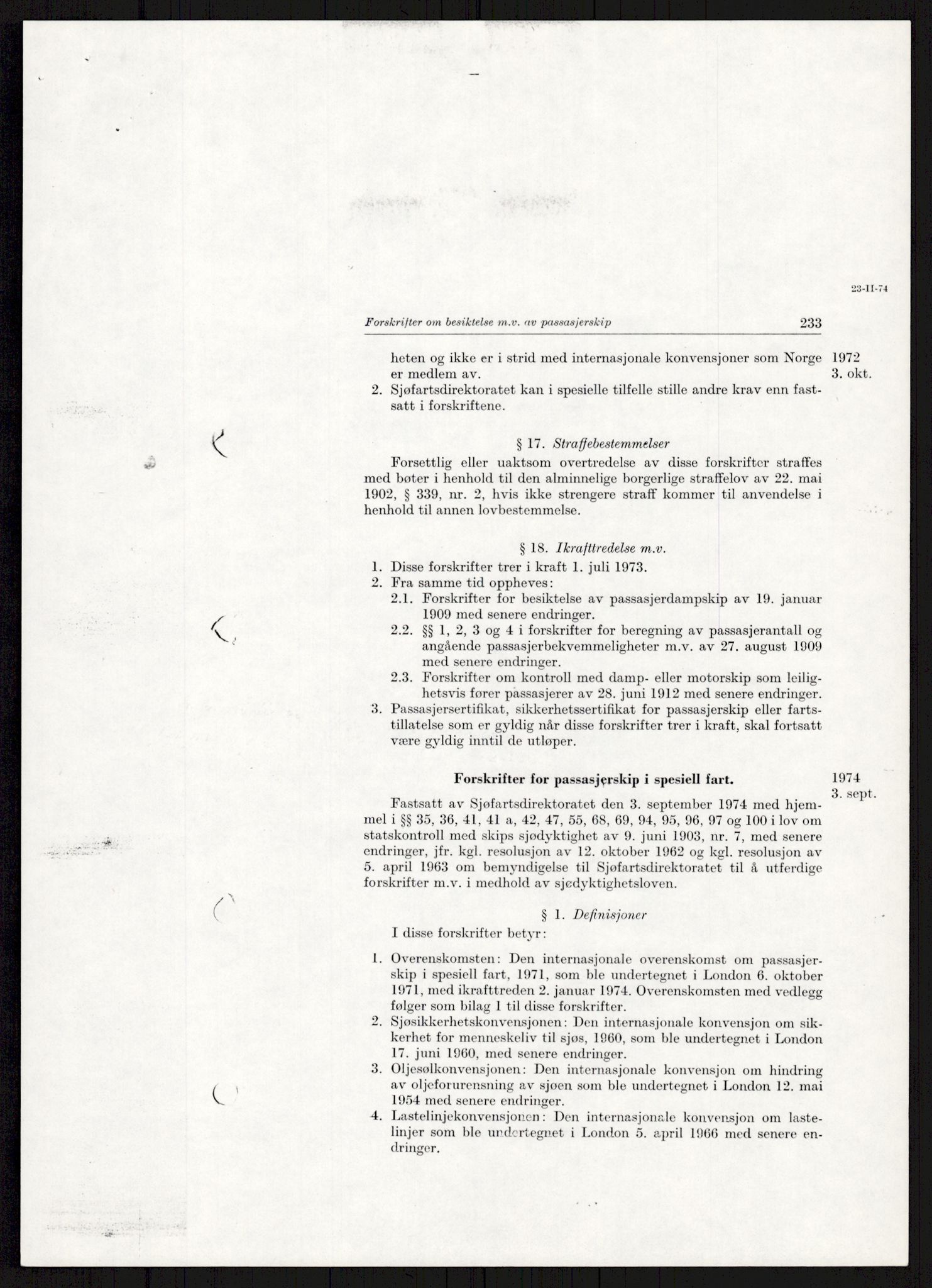 Sjøfartsdirektoratet med forløpere, generelt arkiv, AV/RA-S-1407/D/Du/Duc/L0641/0004: Skipskontrollen - Forskrifter    / Utleiebåter (2 mapper), 1977-1989, p. 447
