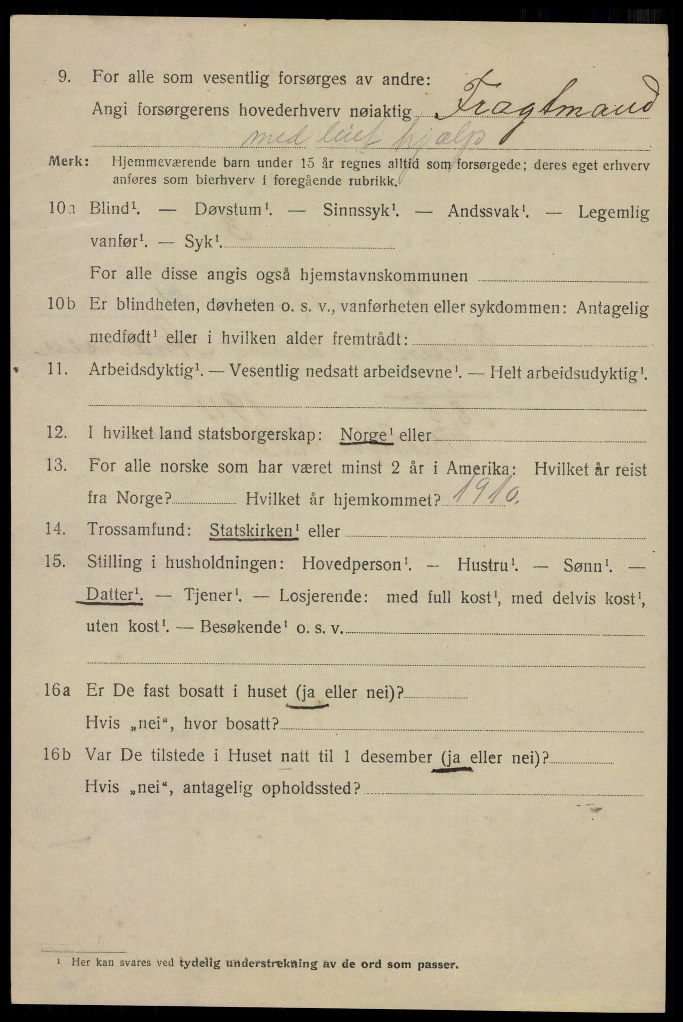 SAO, 1920 census for Drøbak, 1920, p. 2092