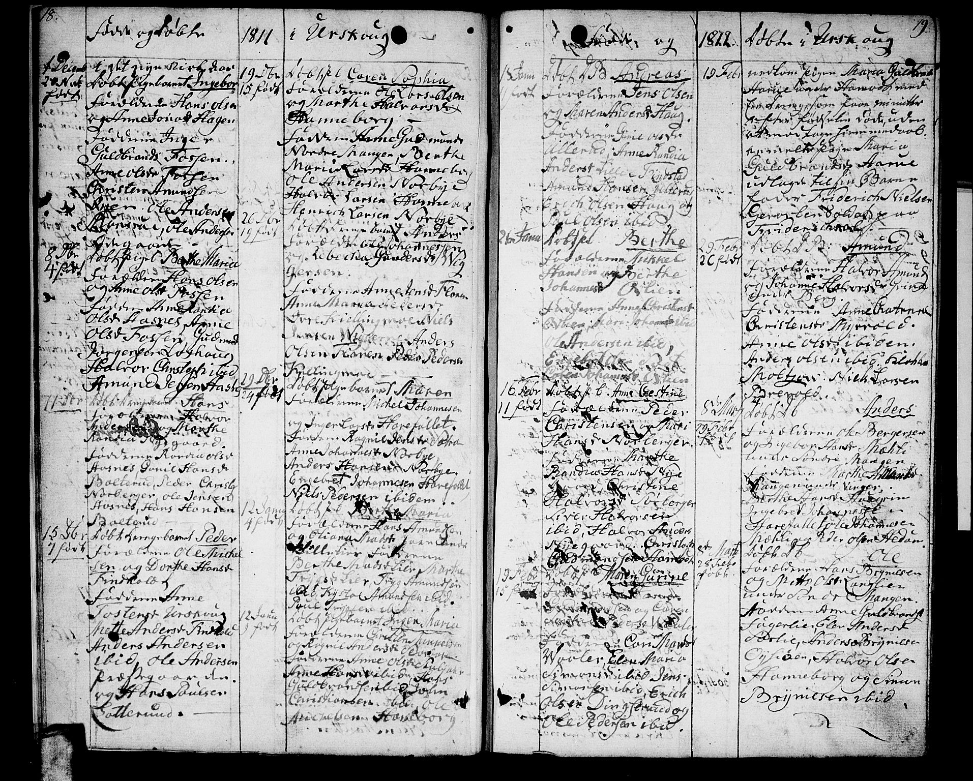 Aurskog prestekontor Kirkebøker, SAO/A-10304a/F/Fa/L0004: Parish register (official) no. I 4, 1807-1814, p. 18-19