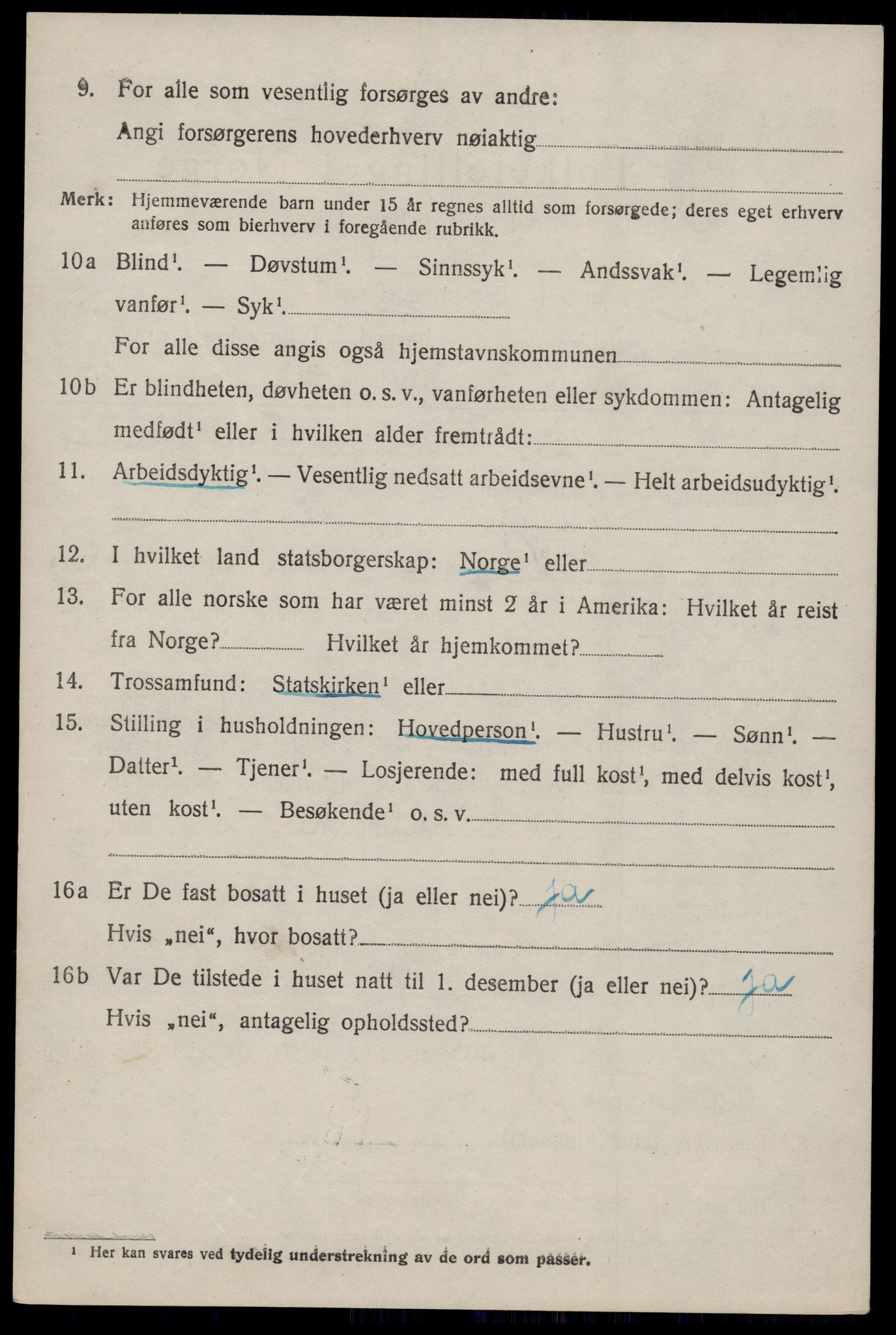 SAKO, 1920 census for Nissedal, 1920, p. 2032