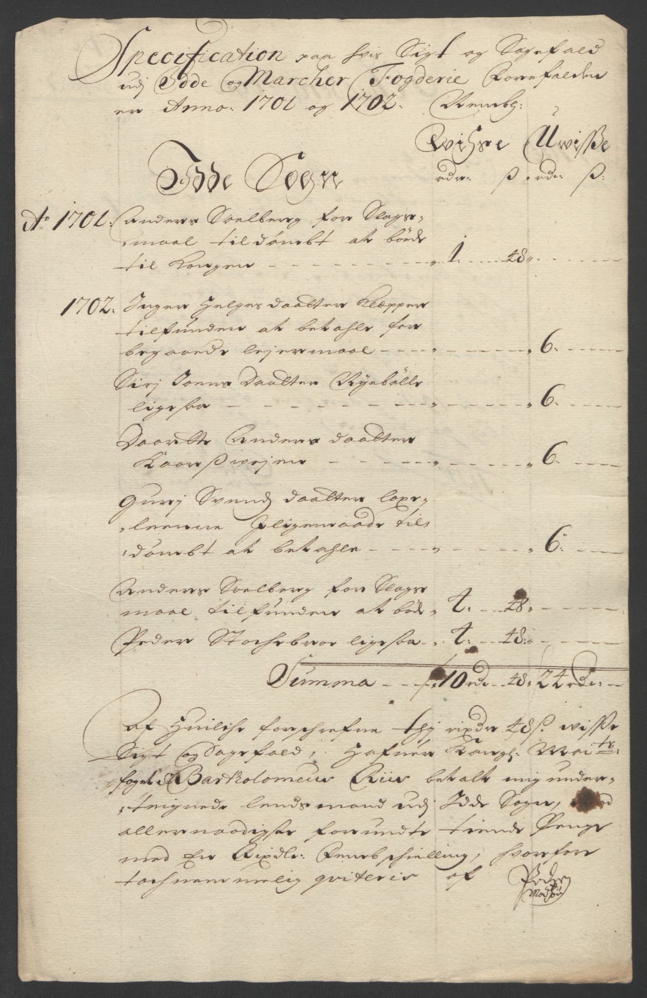 Rentekammeret inntil 1814, Reviderte regnskaper, Fogderegnskap, RA/EA-4092/R01/L0016: Fogderegnskap Idd og Marker, 1702-1703, p. 140
