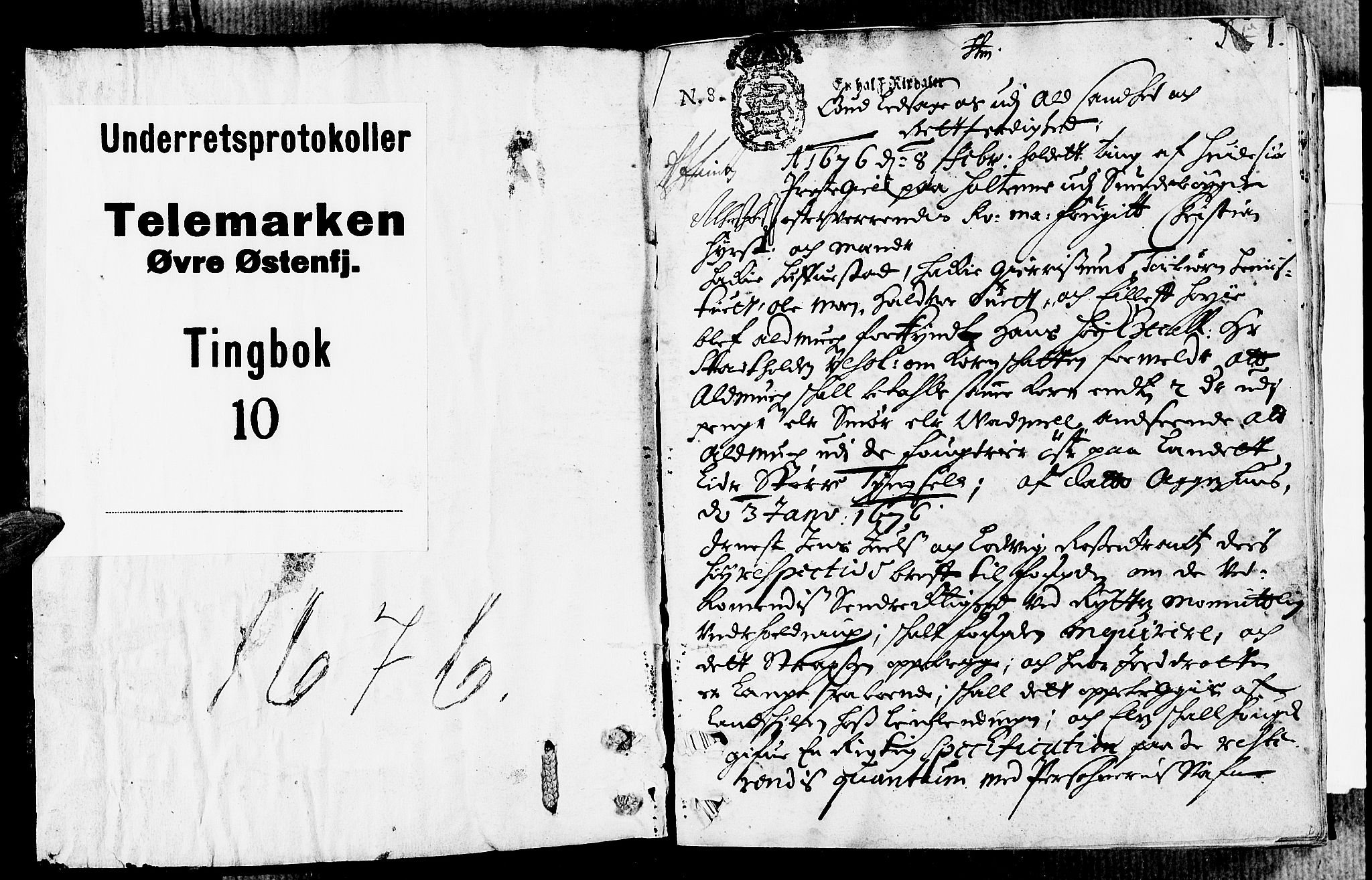 Øvre Telemark østfjelske sorenskriveri, SAKO/A-213/F/Fa/Faa/L0010: Tingbok, 1676, p. 1
