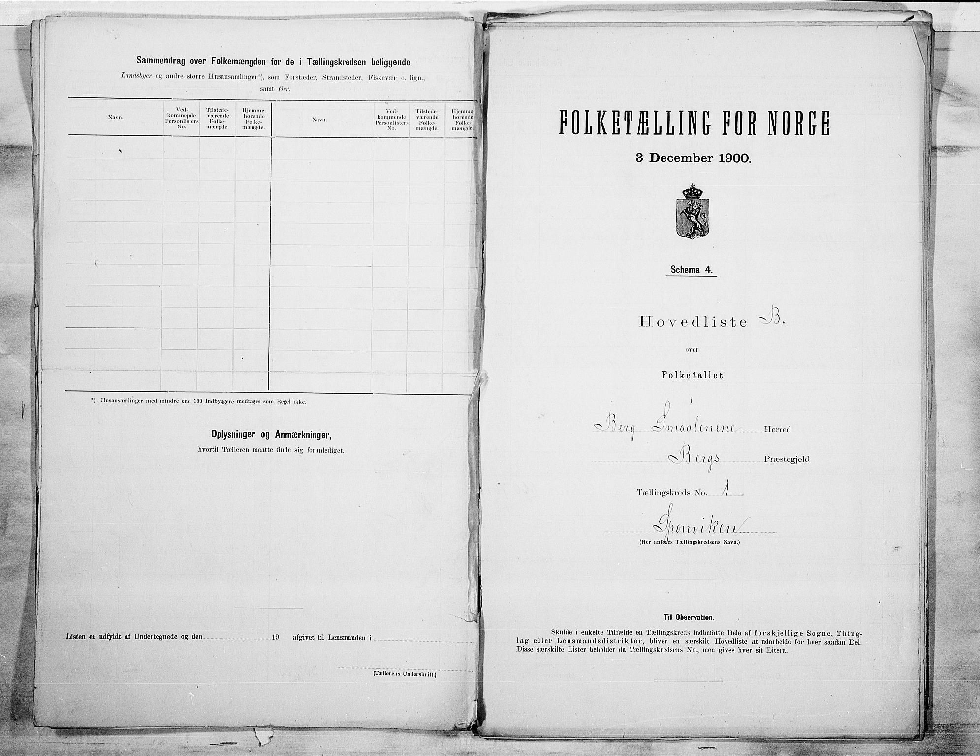 SAO, 1900 census for Berg, 1900, p. 6