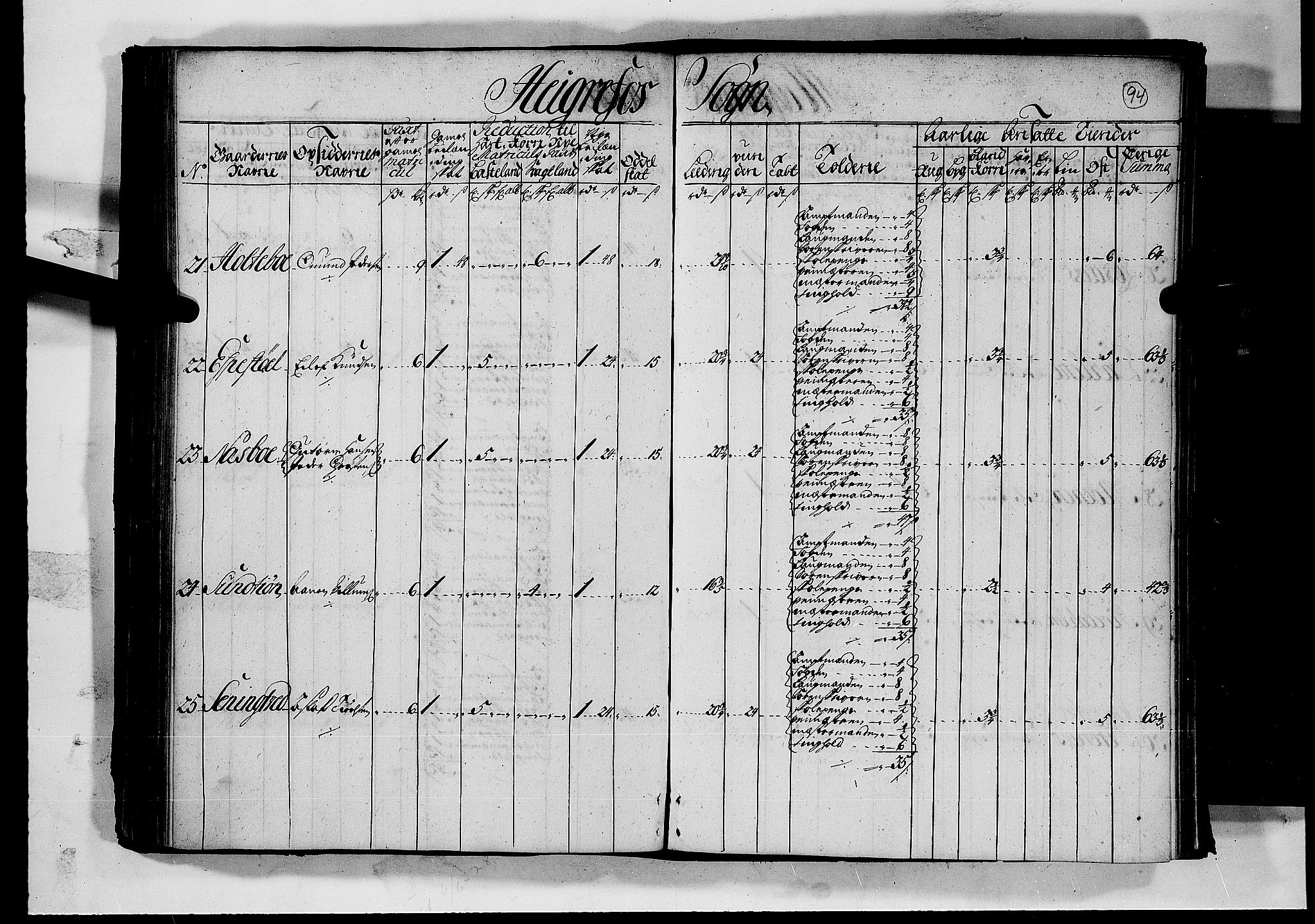 Rentekammeret inntil 1814, Realistisk ordnet avdeling, AV/RA-EA-4070/N/Nb/Nbf/L0126: Råbyggelag matrikkelprotokoll, 1723, p. 99