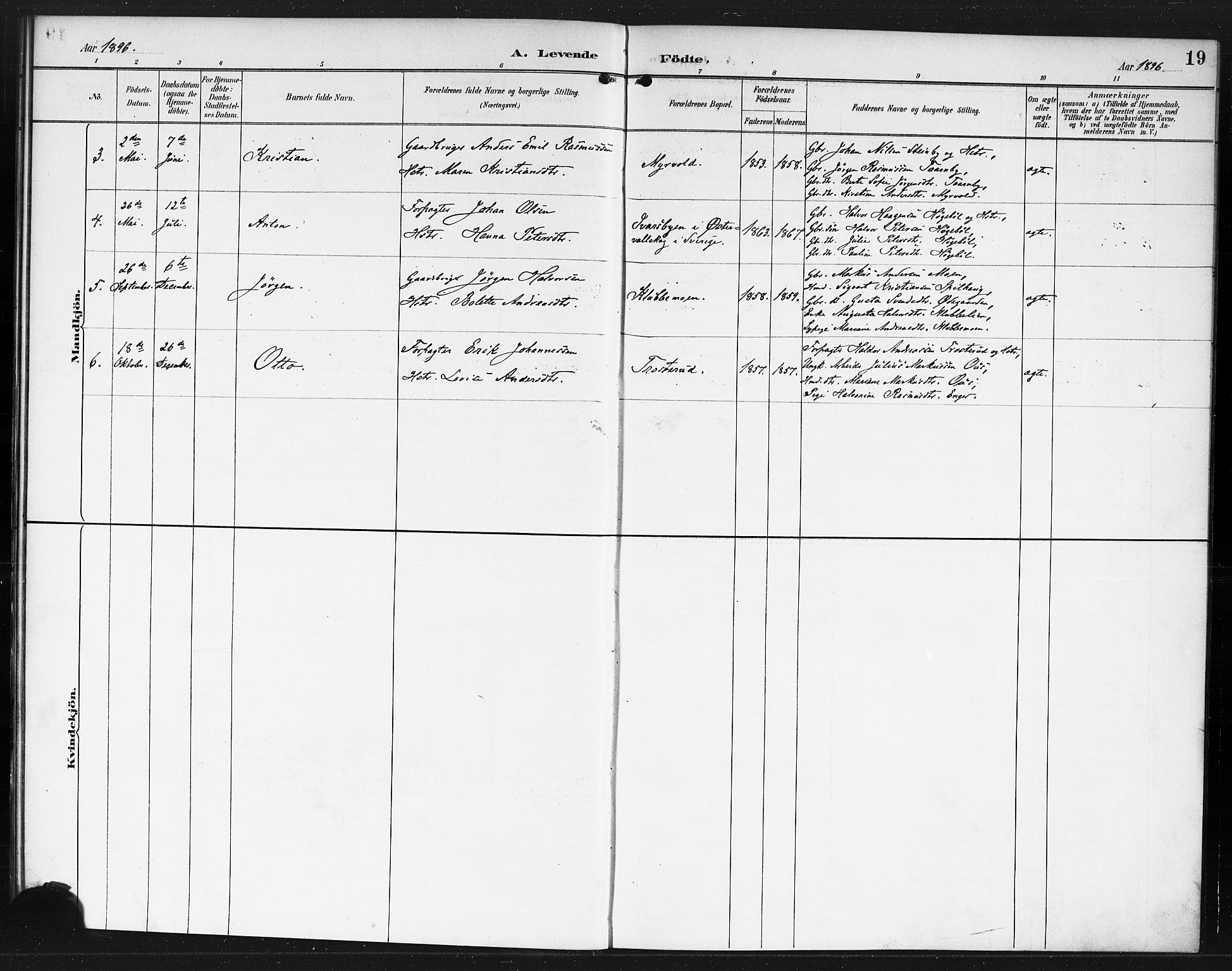 Rødenes prestekontor Kirkebøker, AV/SAO-A-2005/F/Fb/L0002: Parish register (official) no. II 2, 1890-1900, p. 19