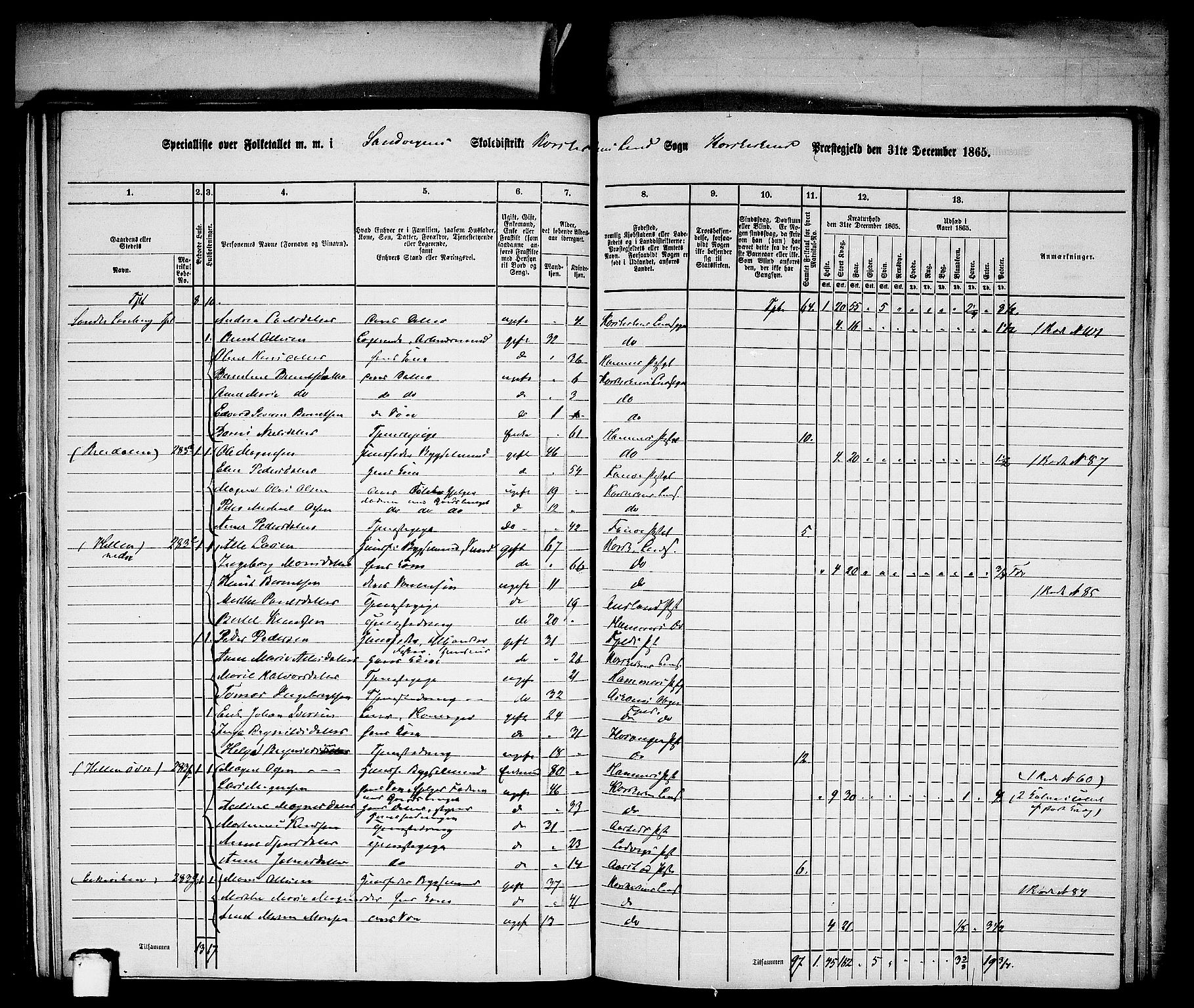 RA, 1865 census for Bergen Landdistrikt/Domkirken og Korskirken, 1865, p. 320