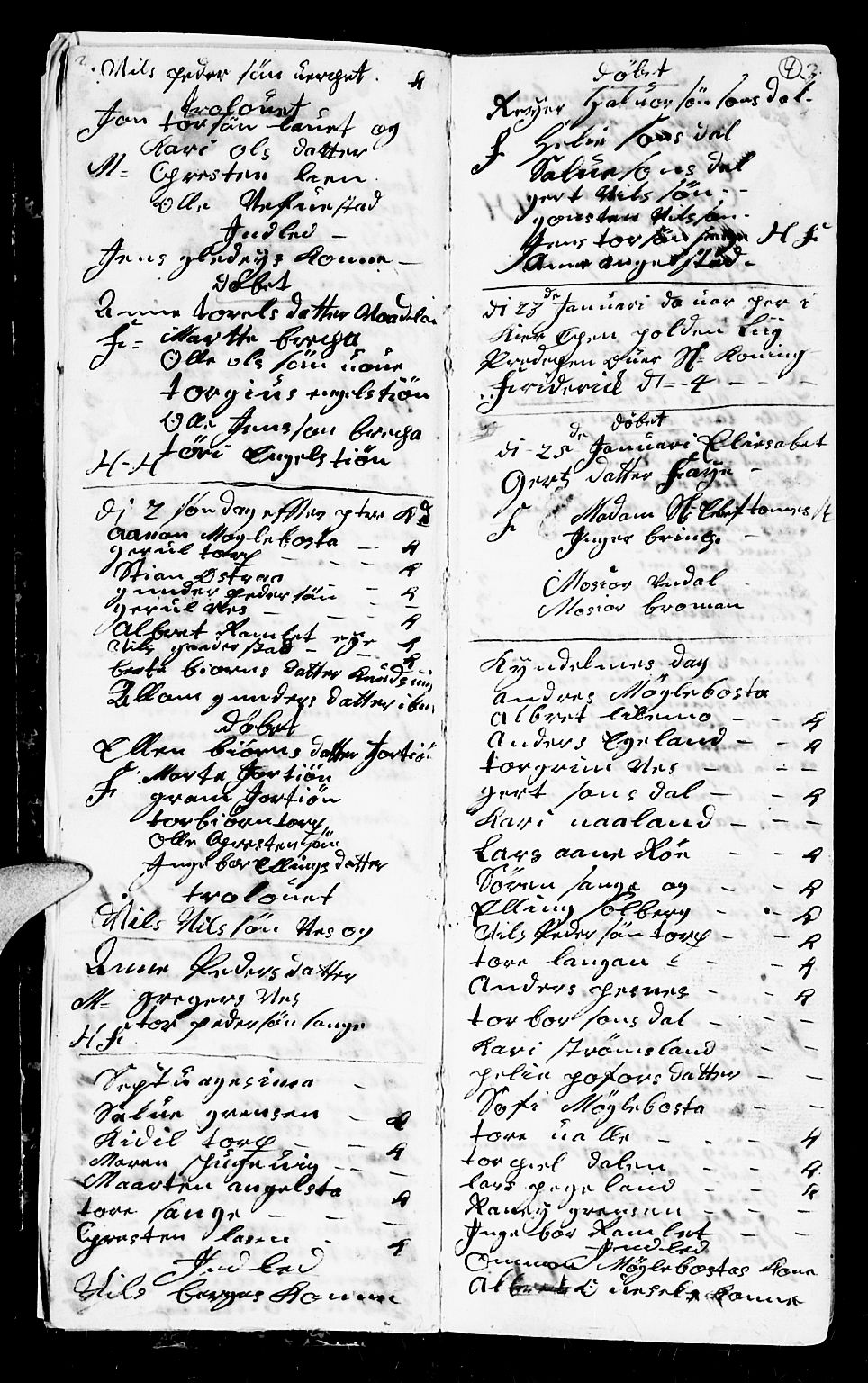 Holt sokneprestkontor, AV/SAK-1111-0021/F/Fb/L0004: Parish register (copy) no. B 4, 1730-1746, p. 4