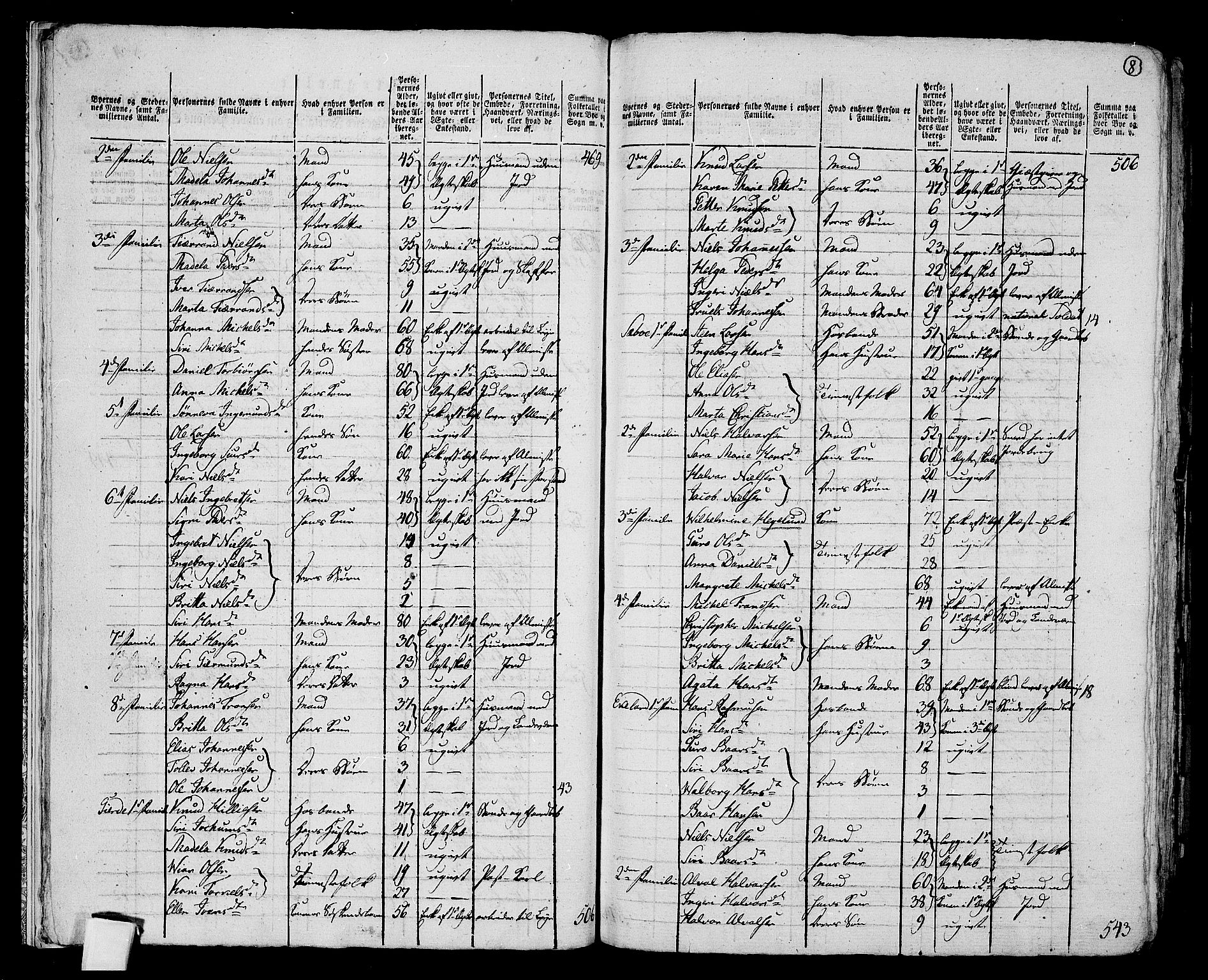 RA, 1801 census for 1211P Etne, 1801, p. 7b-8a