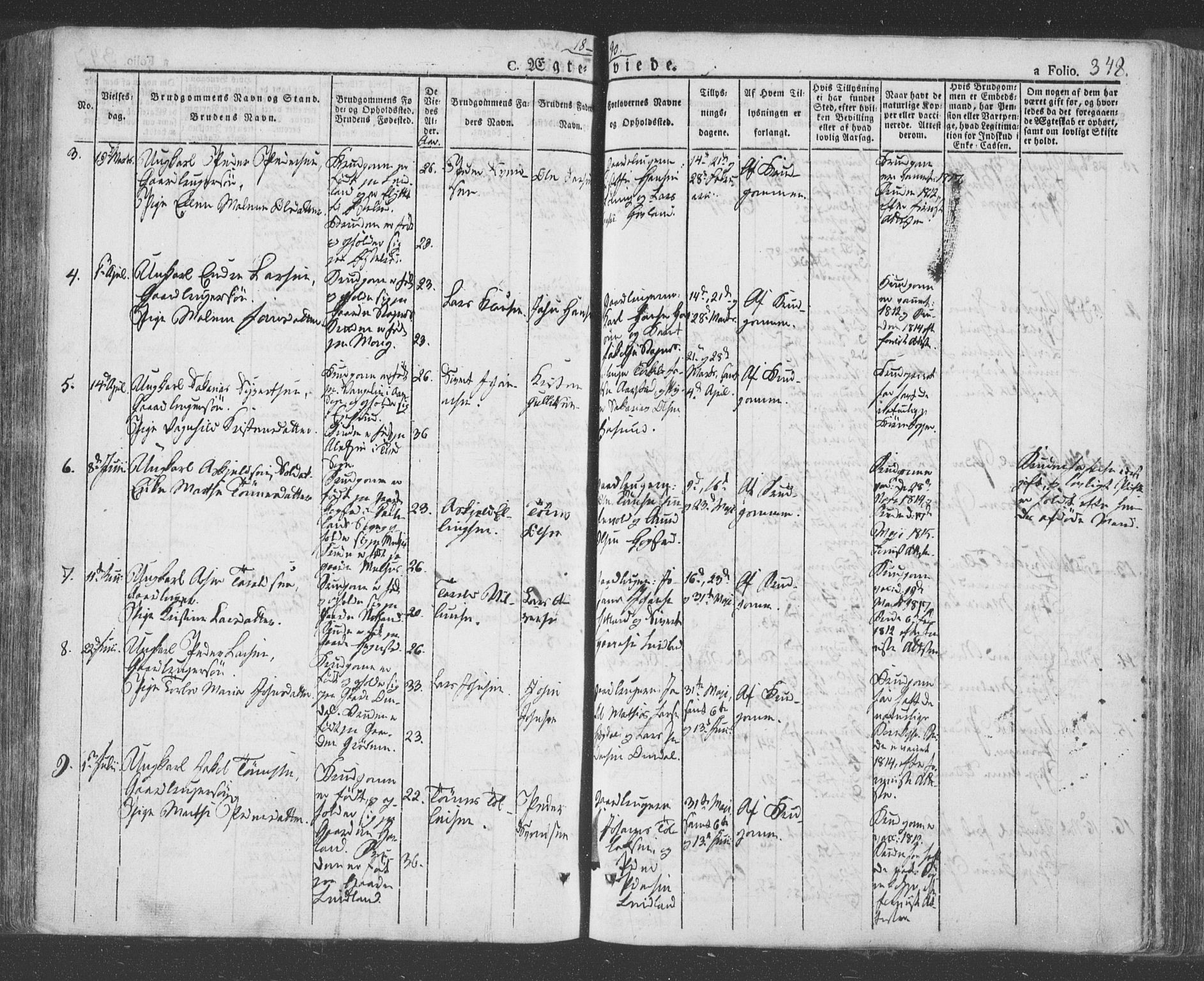 Eigersund sokneprestkontor, AV/SAST-A-101807/S08/L0009: Parish register (official) no. A 9, 1827-1850, p. 348