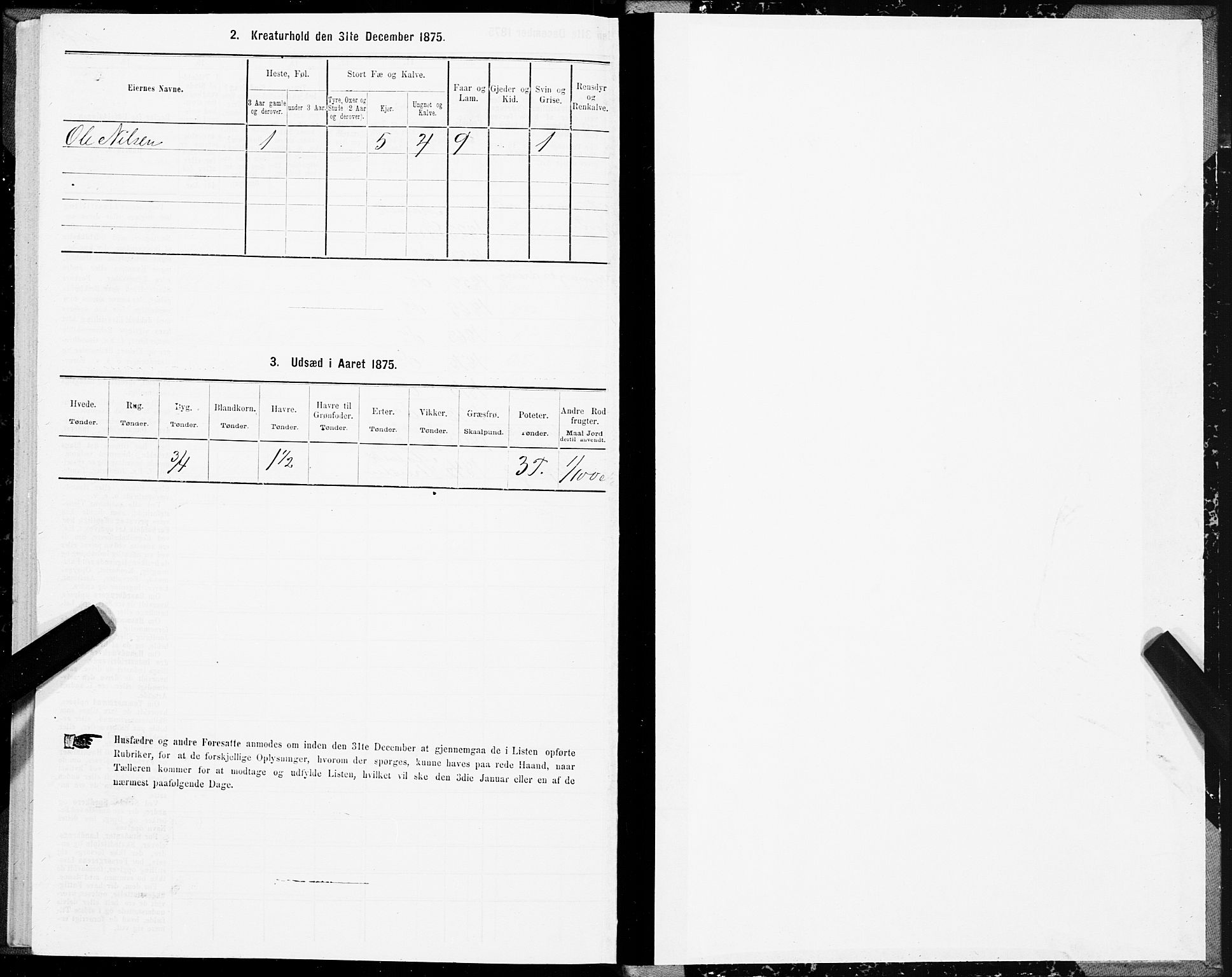 SAT, 1875 census for 1660P Strinda, 1875