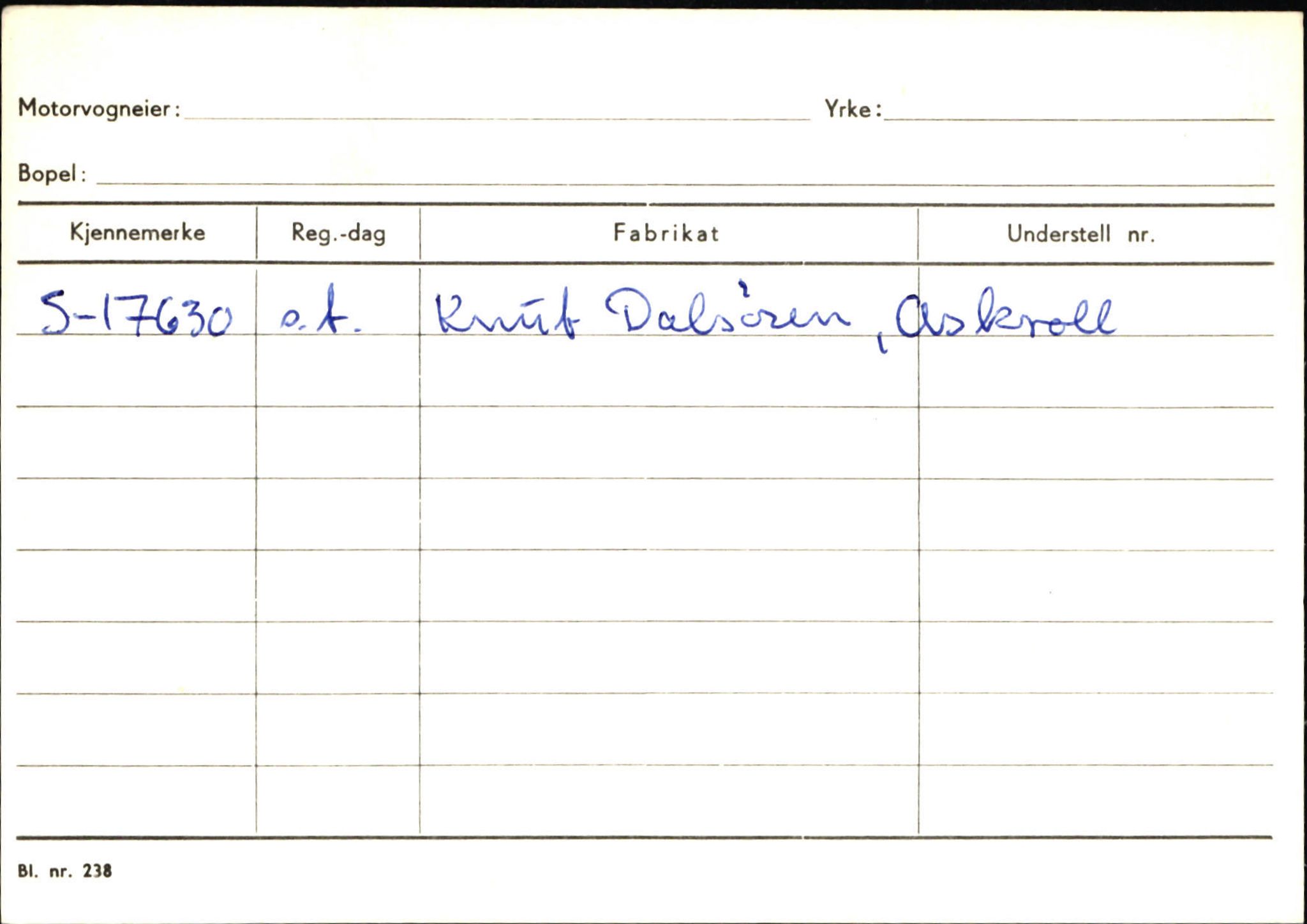 Statens vegvesen, Sogn og Fjordane vegkontor, AV/SAB-A-5301/4/F/L0132: Eigarregister Askvoll A-Å. Balestrand A-Å, 1945-1975, p. 1689