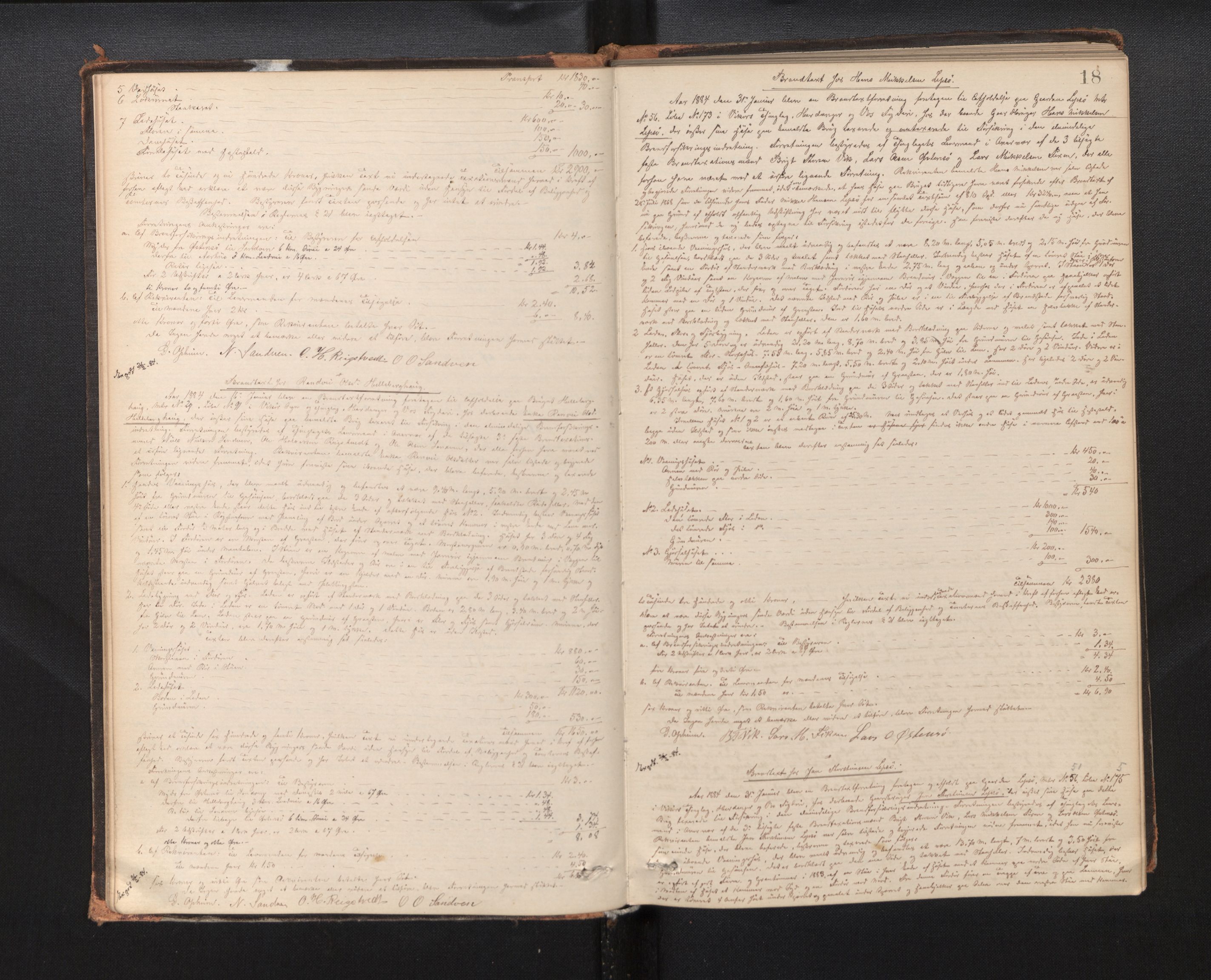 Lensmannen i Kvam, AV/SAB-A-33201/0012/L0002: Branntakstprotokoll, 1881-1919, p. 17b-18a