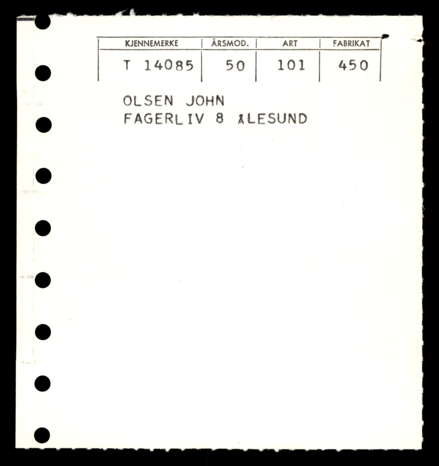Møre og Romsdal vegkontor - Ålesund trafikkstasjon, AV/SAT-A-4099/F/Fe/L0043: Registreringskort for kjøretøy T 14080 - T 14204, 1927-1998, p. 146