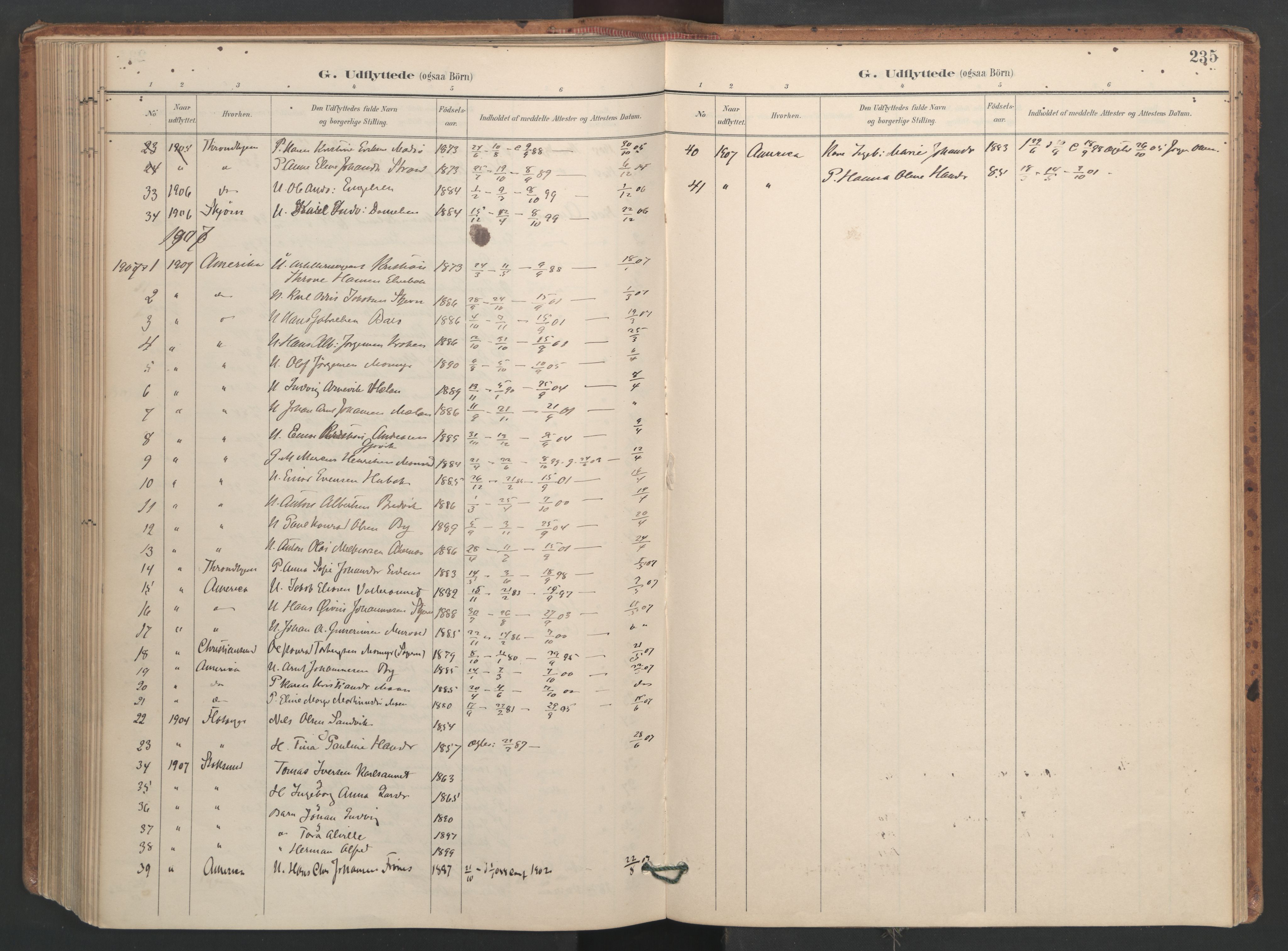 Ministerialprotokoller, klokkerbøker og fødselsregistre - Sør-Trøndelag, SAT/A-1456/655/L0681: Parish register (official) no. 655A10, 1895-1907, p. 235