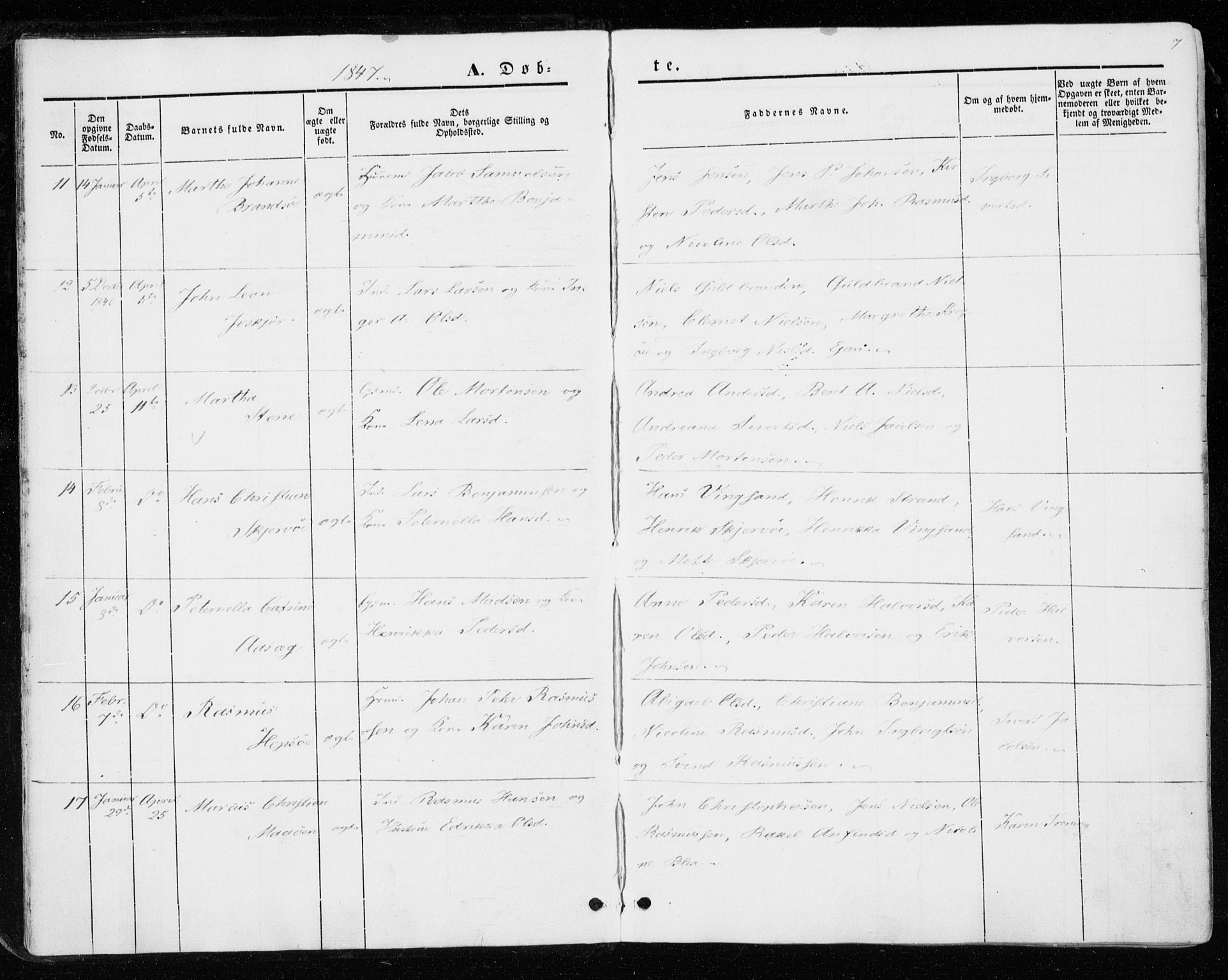 Ministerialprotokoller, klokkerbøker og fødselsregistre - Sør-Trøndelag, AV/SAT-A-1456/657/L0704: Parish register (official) no. 657A05, 1846-1857, p. 7