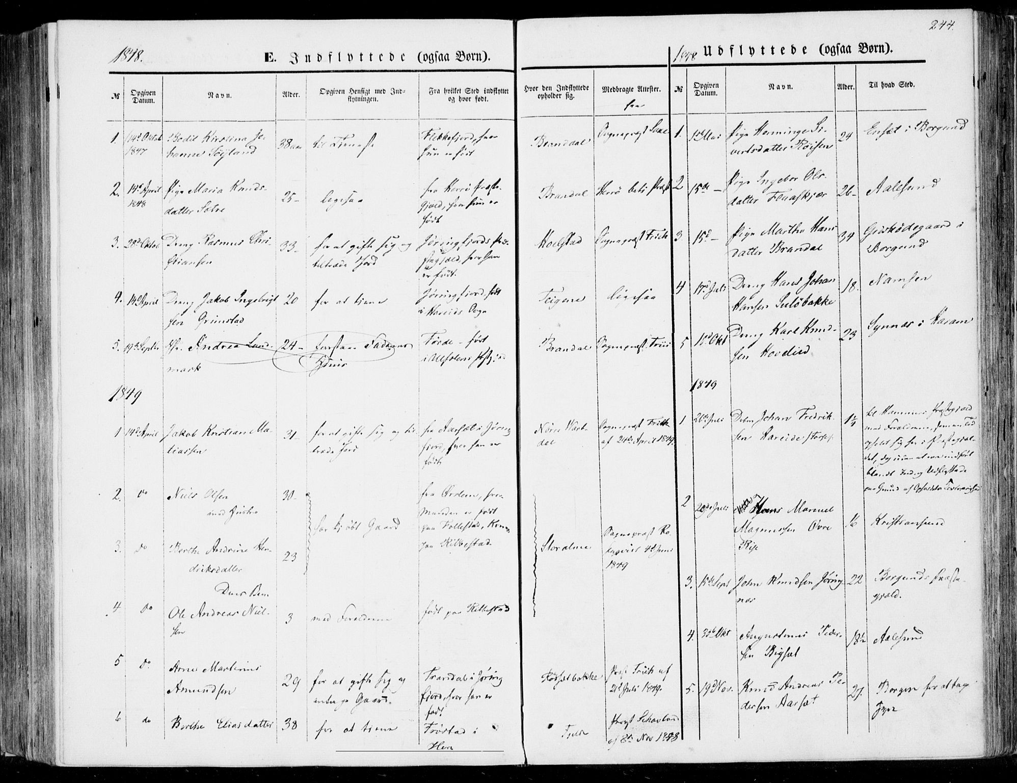 Ministerialprotokoller, klokkerbøker og fødselsregistre - Møre og Romsdal, SAT/A-1454/510/L0121: Parish register (official) no. 510A01, 1848-1877, p. 244