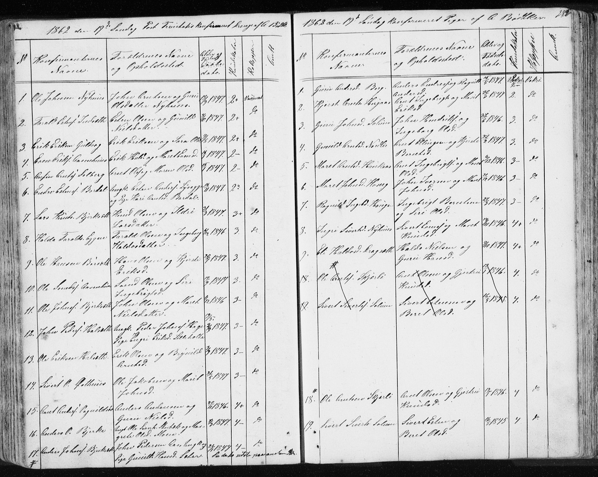 Ministerialprotokoller, klokkerbøker og fødselsregistre - Sør-Trøndelag, SAT/A-1456/689/L1043: Parish register (copy) no. 689C02, 1816-1892, p. 283
