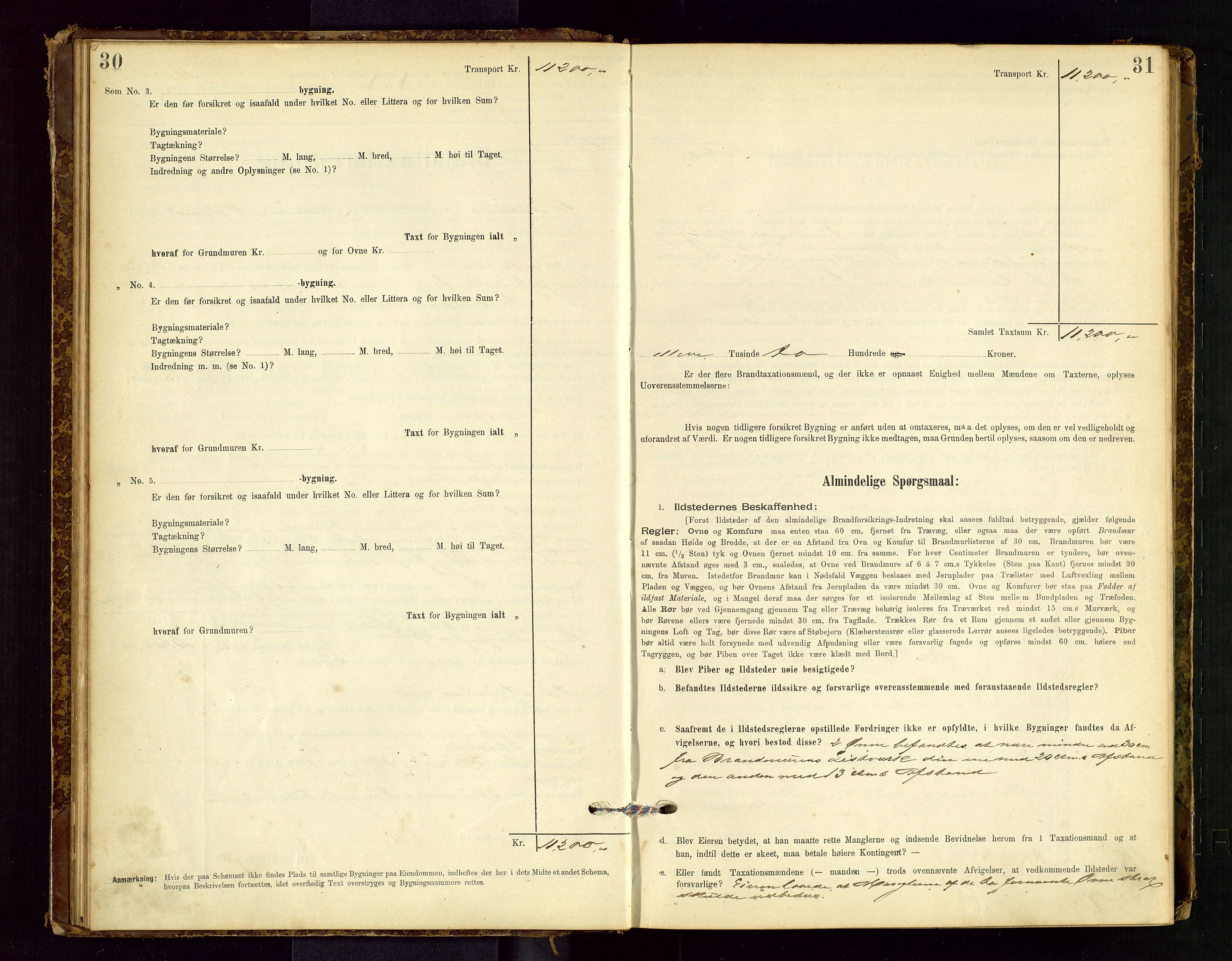 Hetland lensmannskontor, SAST/A-100101/Gob/L0001: "Brandtaxationsprotokol", 1895-1918, p. 30-31