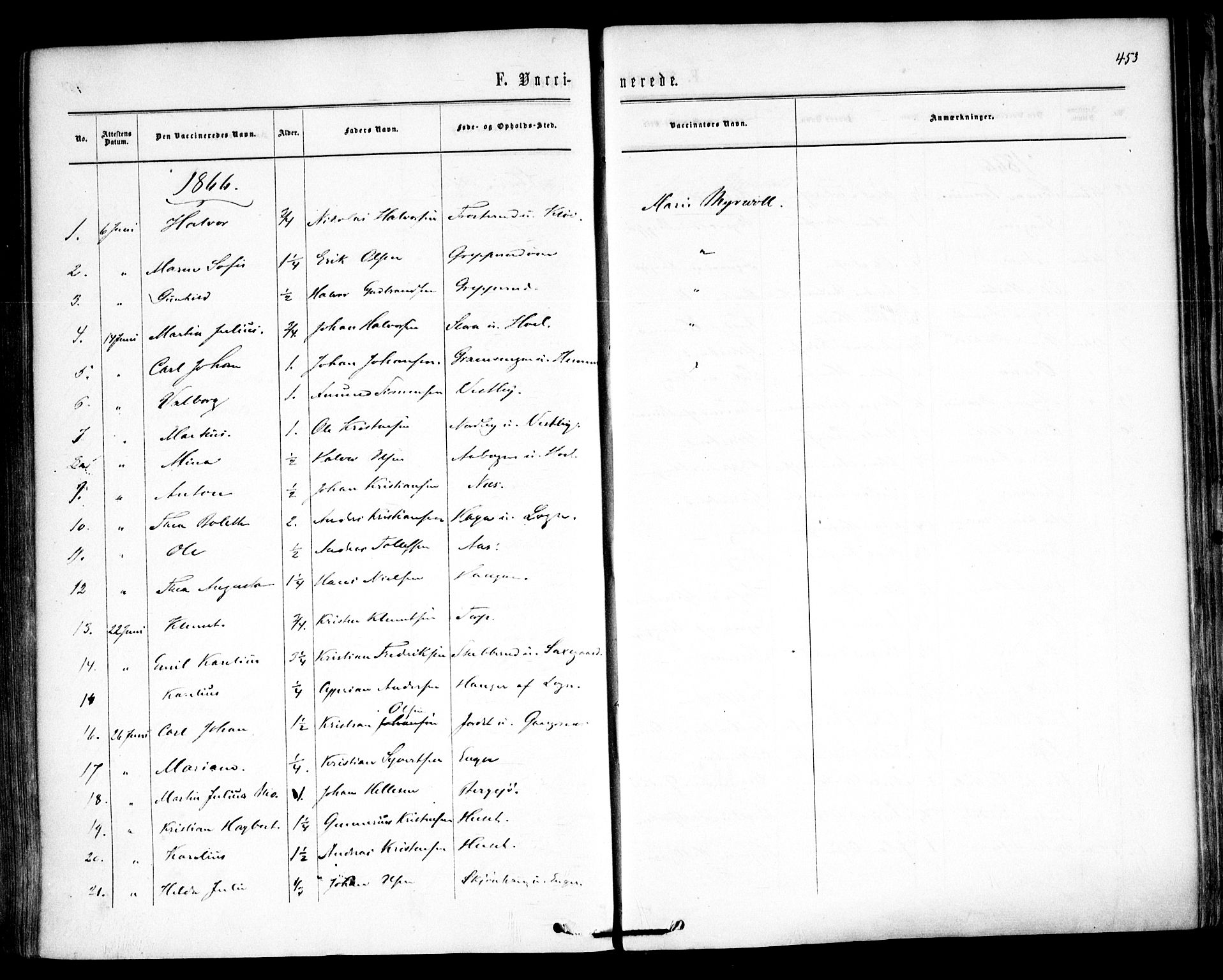 Høland prestekontor Kirkebøker, SAO/A-10346a/F/Fa/L0011: Parish register (official) no. I 11, 1862-1869, p. 453