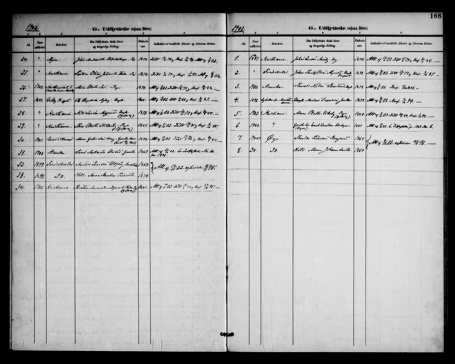 Rødenes prestekontor Kirkebøker, SAO/A-2005/F/Fa/L0011: Parish register (official) no. I 11, 1901-1910, p. 168