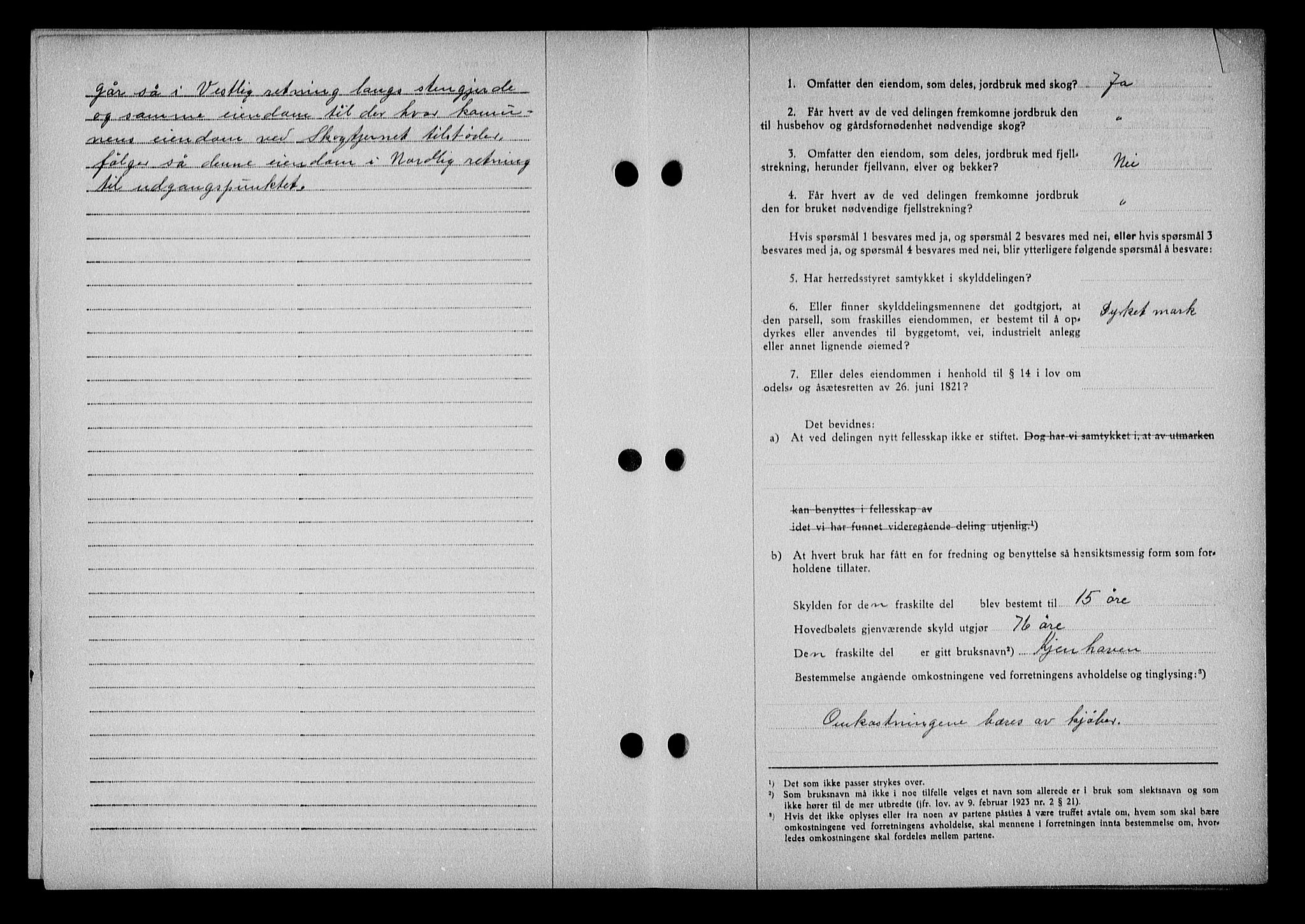 Nedenes sorenskriveri, AV/SAK-1221-0006/G/Gb/Gba/L0049: Mortgage book no. A-III, 1941-1942, Diary no: : 1045/1941