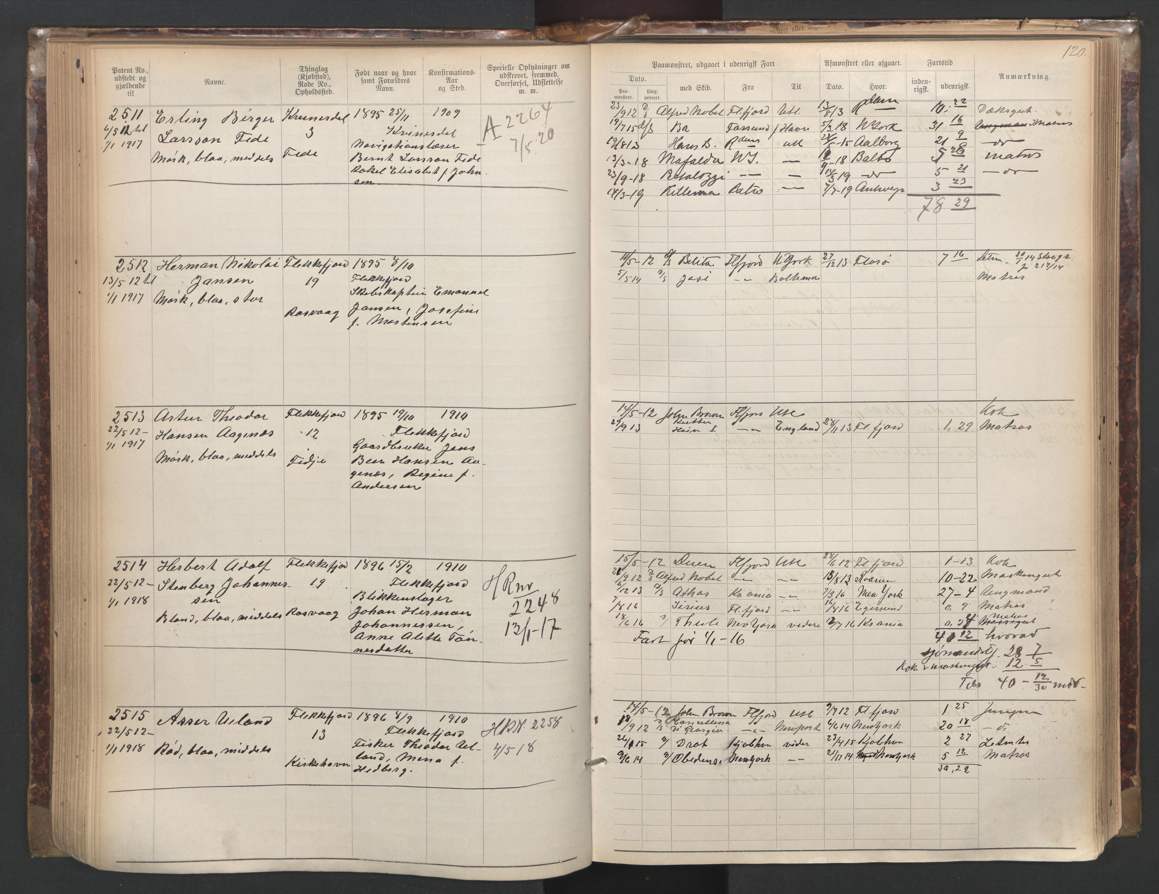 Flekkefjord mønstringskrets, SAK/2031-0018/F/Fa/L0003: Annotasjonsrulle nr 1921-2963 med register, N-3, 1892-1948, p. 151