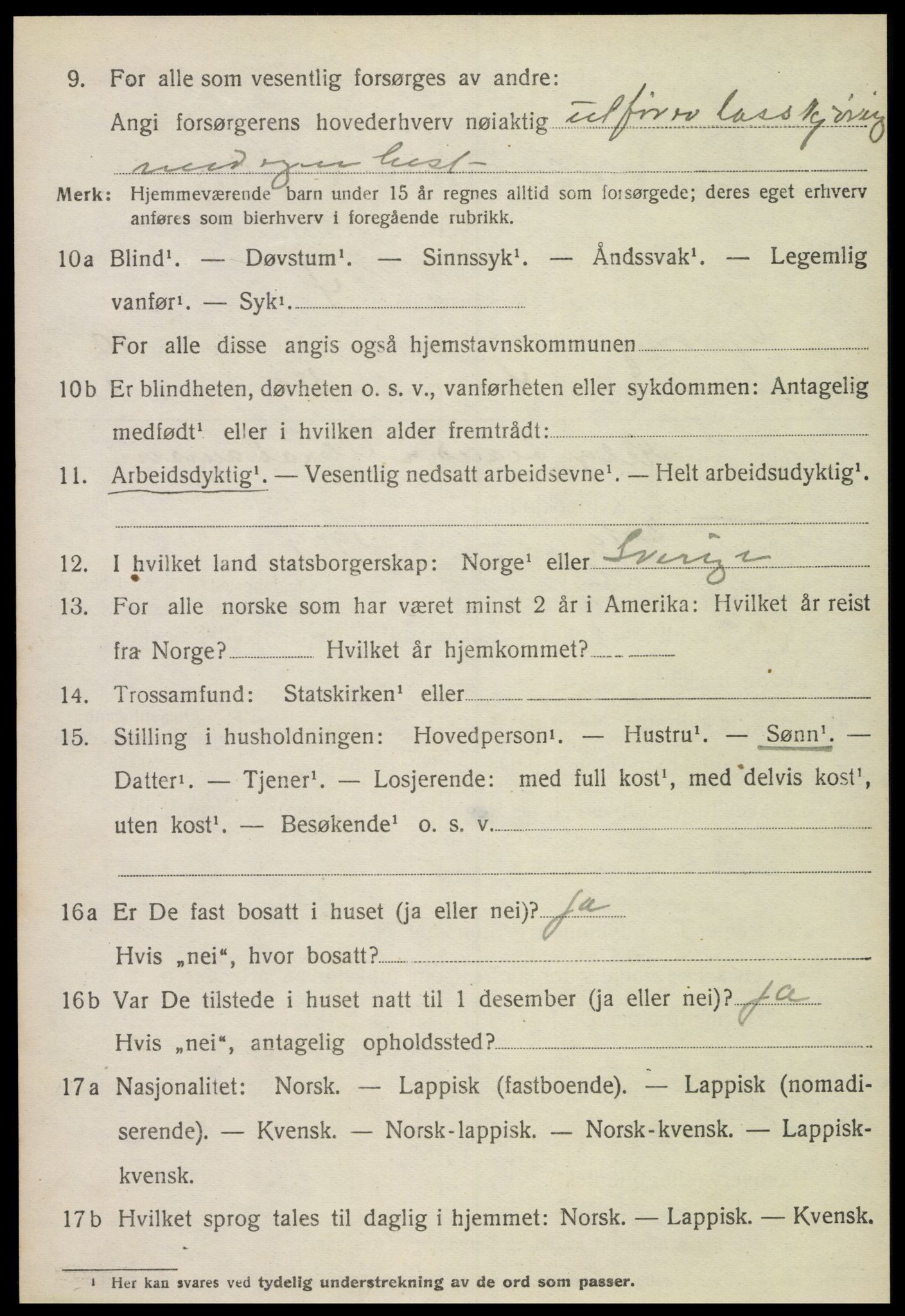 SAT, 1920 census for Grong, 1920, p. 5634