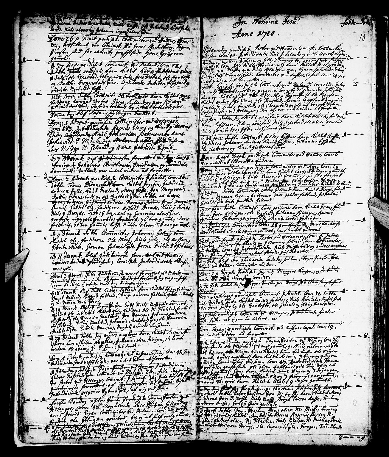 Hamre sokneprestembete, SAB/A-75501/H/Ha/Haa/Haaa/L0003: Parish register (official) no. A 3, 1708-1726, p. 10