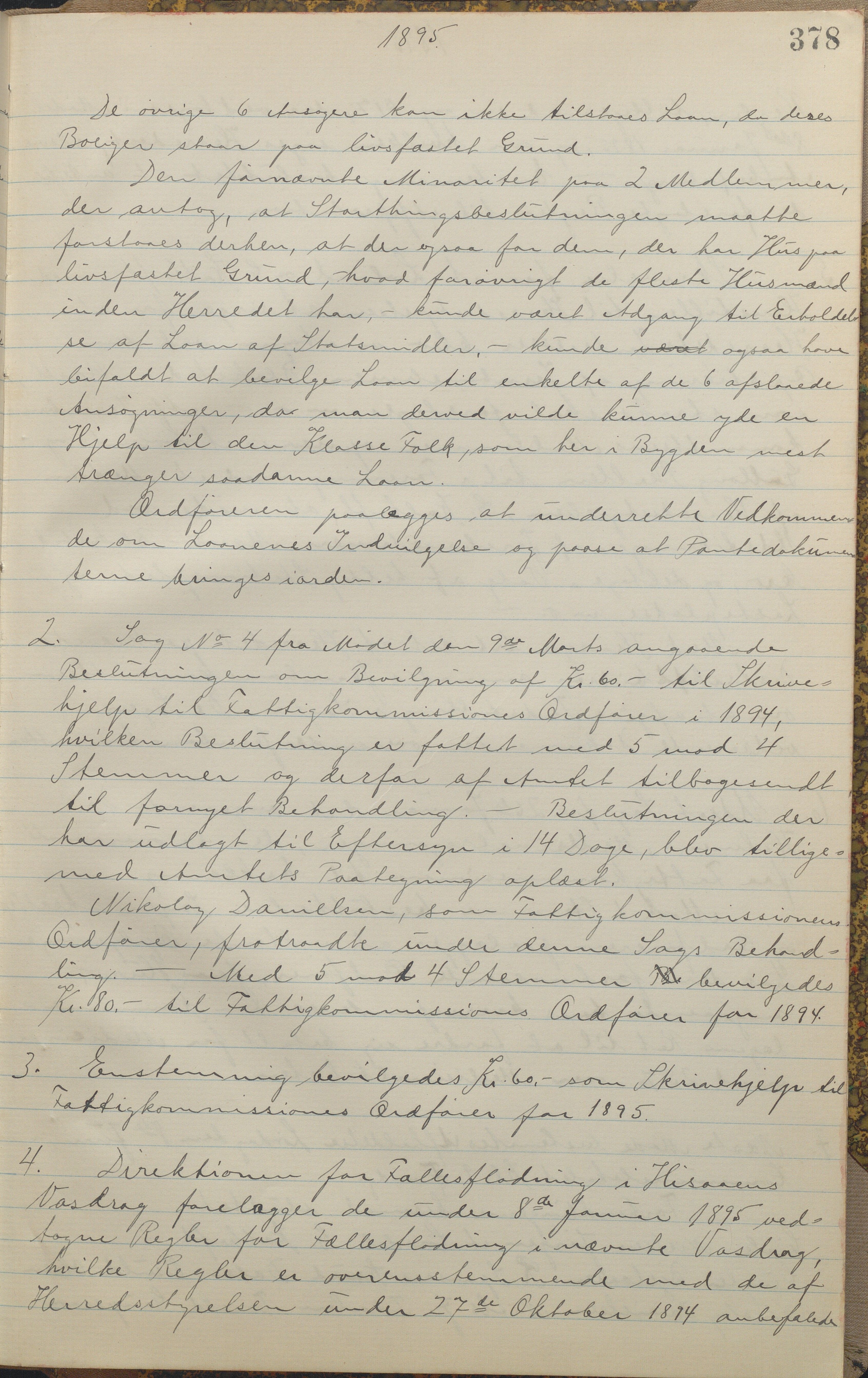 Froland kommune, Formannskap og Kommunestyre, AAKS/KA0919-120/A_1/L0002: Forhandlingsprotokoll, 1881-1895, p. 378