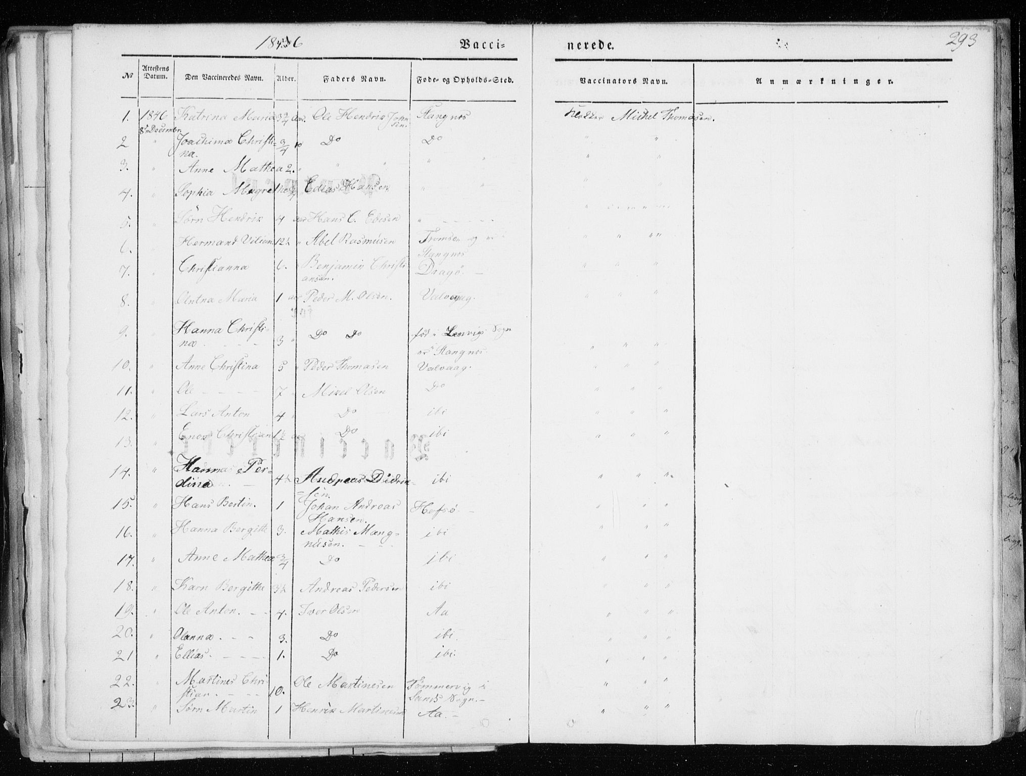 Tranøy sokneprestkontor, SATØ/S-1313/I/Ia/Iaa/L0006kirke: Parish register (official) no. 6, 1844-1855, p. 293