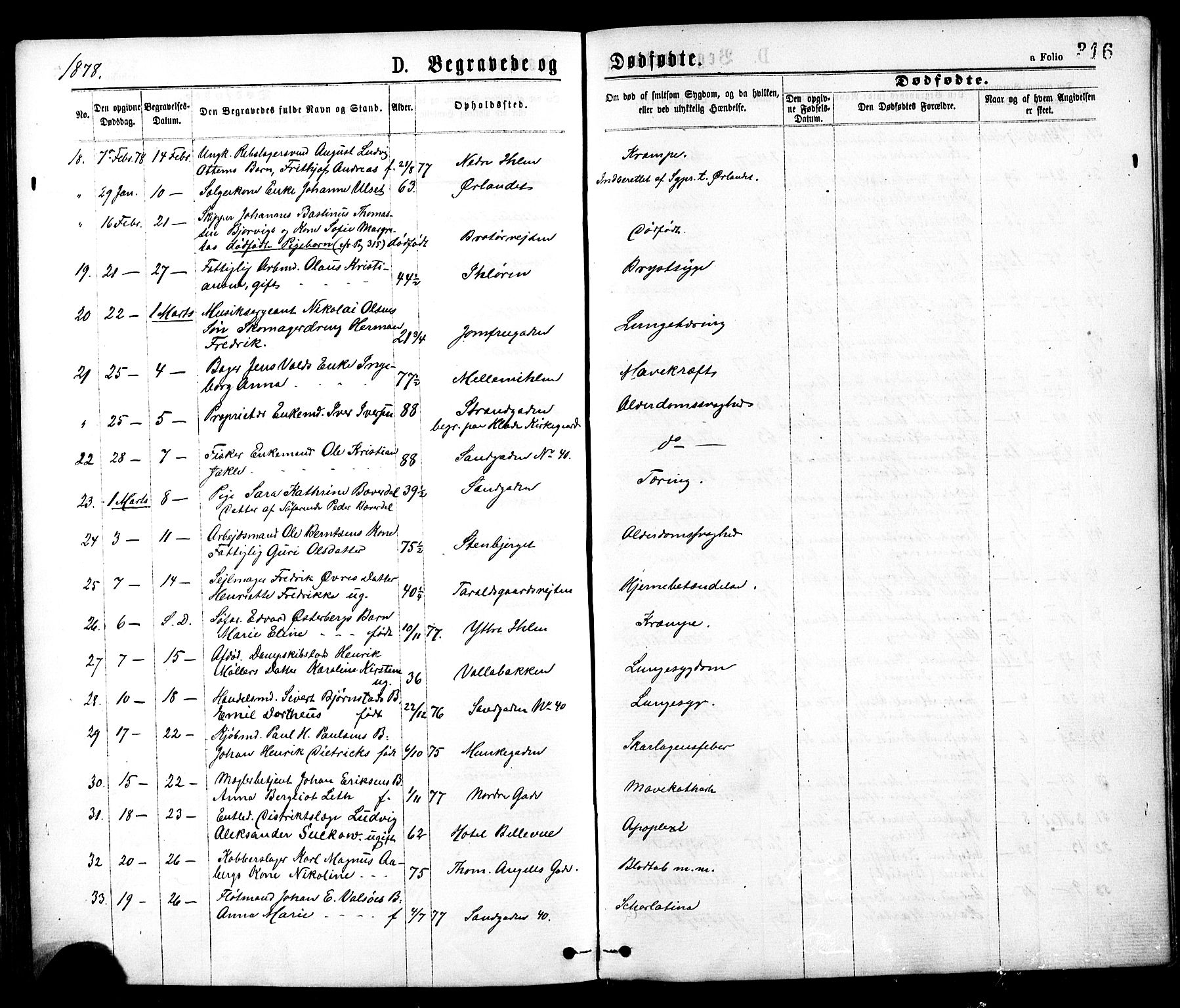 Ministerialprotokoller, klokkerbøker og fødselsregistre - Sør-Trøndelag, SAT/A-1456/602/L0118: Parish register (official) no. 602A16, 1873-1879, p. 316