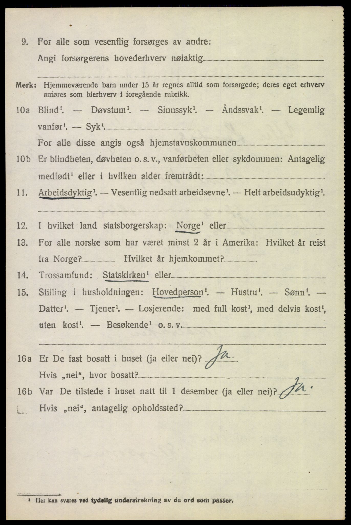 SAH, 1920 census for Ytre Rendal, 1920, p. 2912