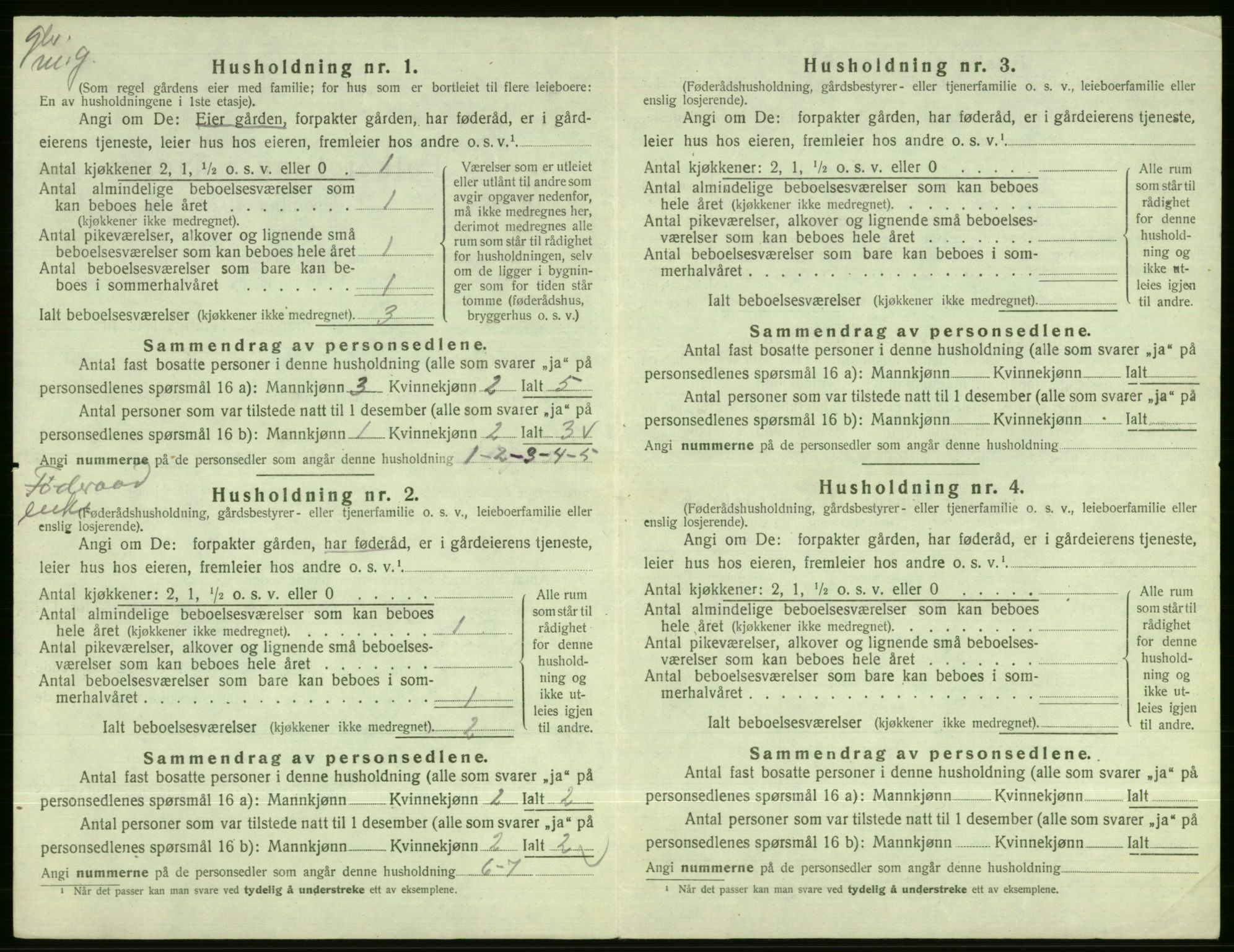 SAB, 1920 census for Vossestrand, 1920, p. 449