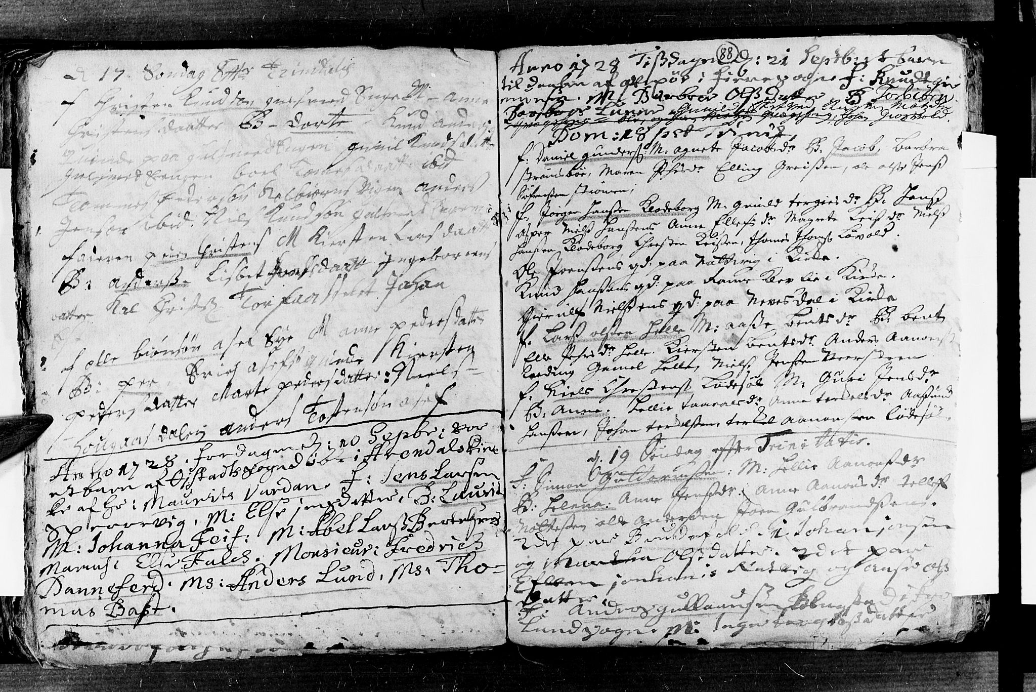 Øyestad sokneprestkontor, AV/SAK-1111-0049/F/Fa/L0003: Parish register (official) no. A 3, 1722-1730, p. 88