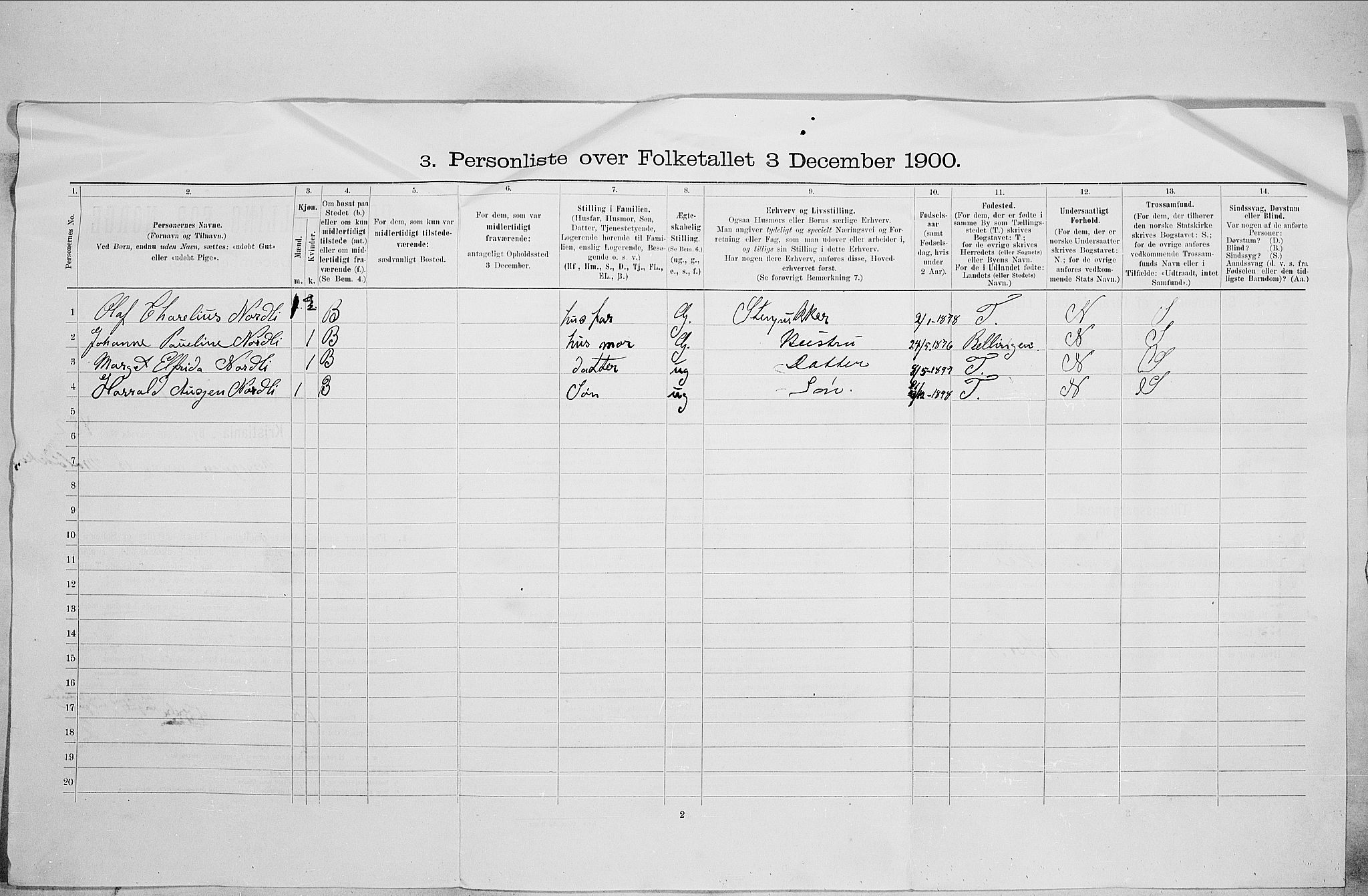 SAO, 1900 census for Kristiania, 1900, p. 59637