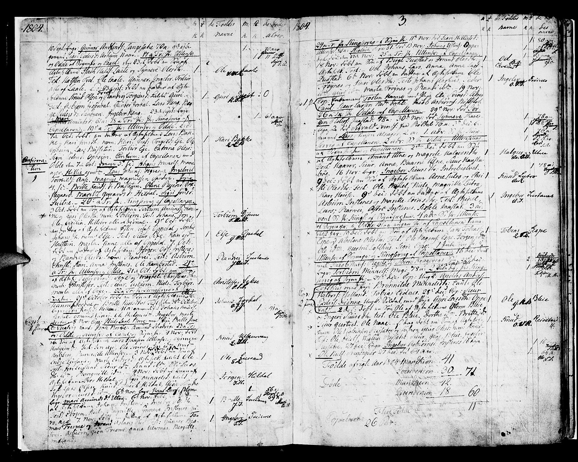 Ullensvang sokneprestembete, SAB/A-78701/H/Haa: Parish register (official) no. A 8, 1804-1835, p. 3