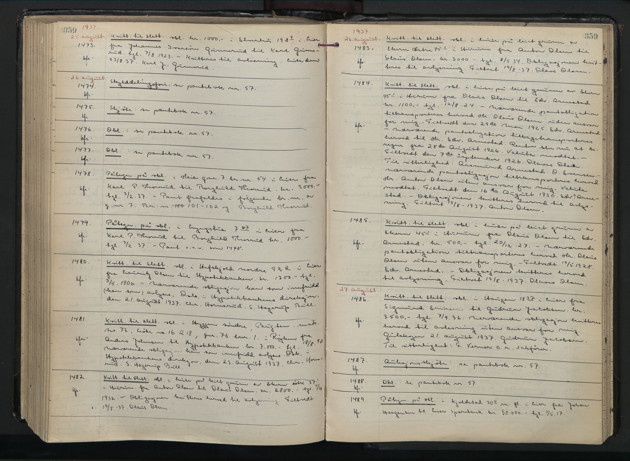 Lier, Røyken og Hurum sorenskriveri, SAKO/A-89/G/Ga/Gab/L0049: Mortgage book no. 49, 1933-1938, Deed date: 27.08.1937