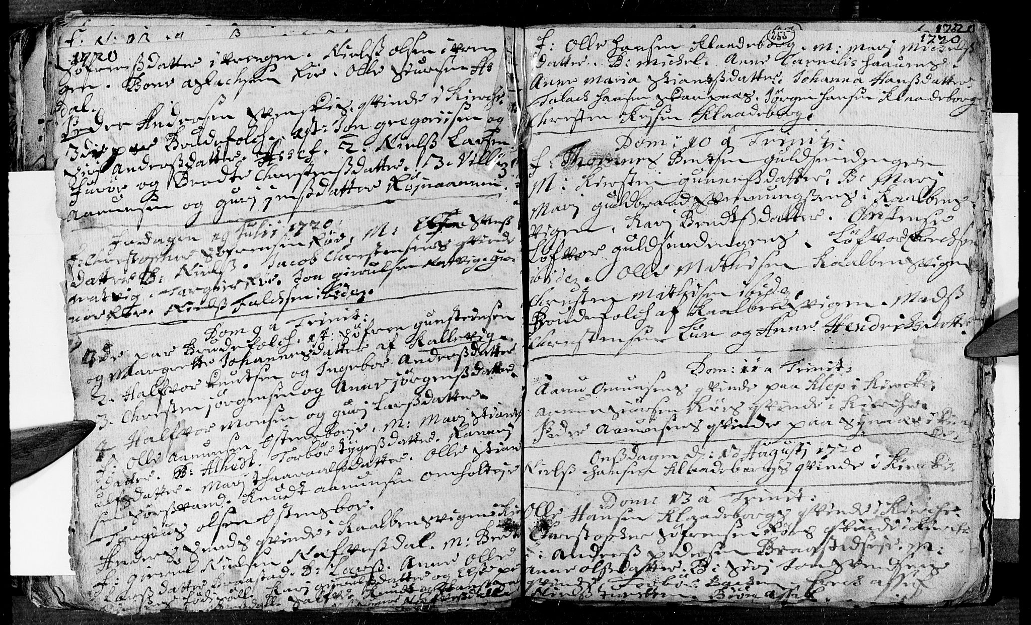 Øyestad sokneprestkontor, AV/SAK-1111-0049/F/Fa/L0002: Parish register (official) no. A 2, 1692-1722, p. 255