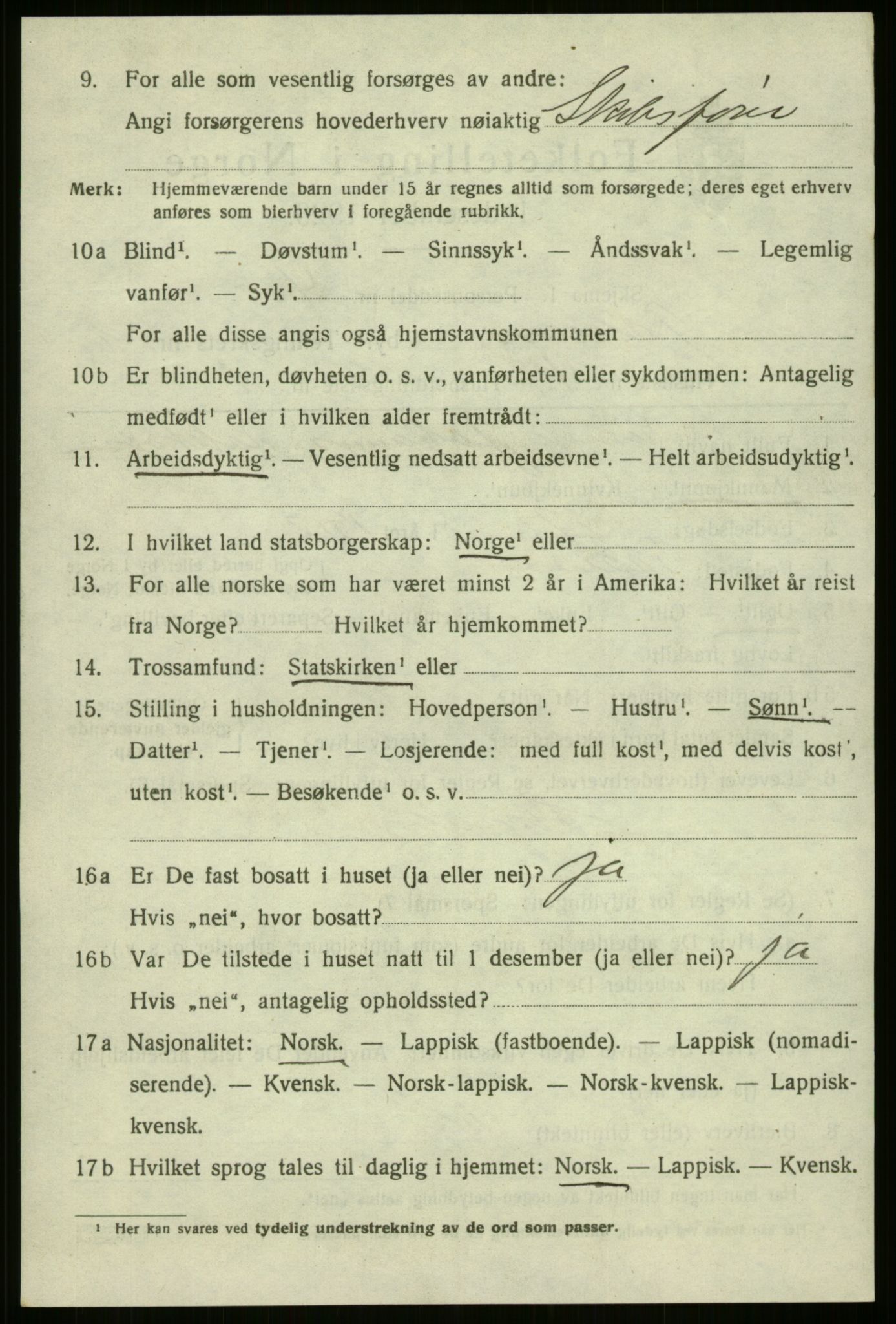 SATØ, 1920 census for Tromsø, 1920, p. 7752