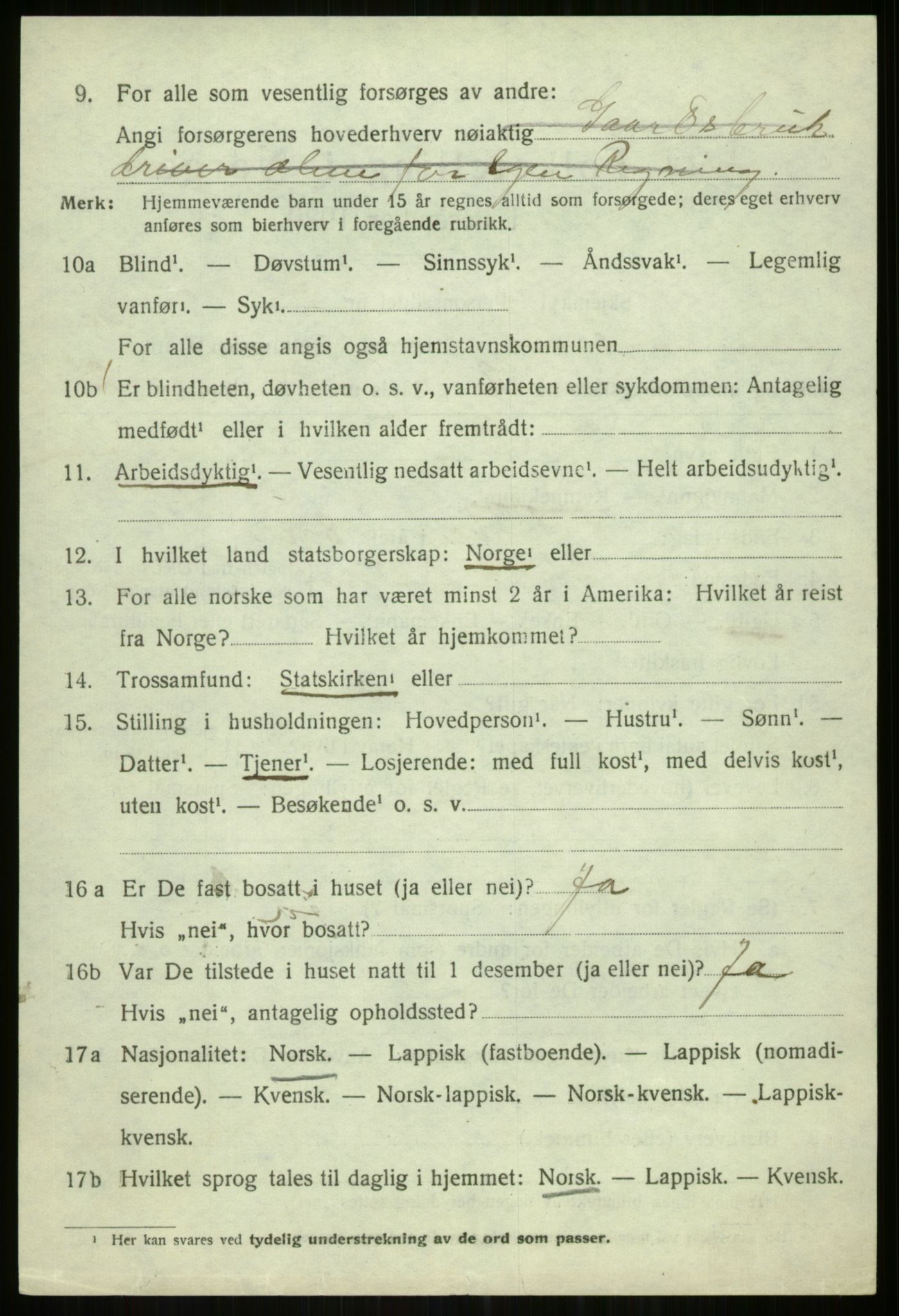 SATØ, 1920 census for Tromsøysund, 1920, p. 7263